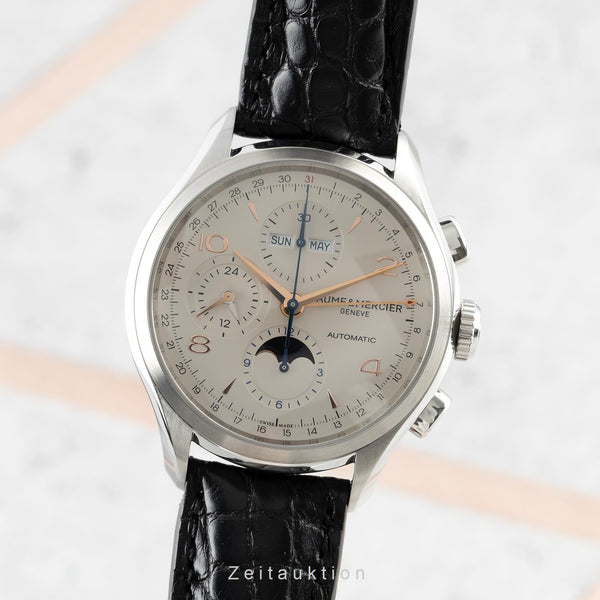 Baume & Mercier Clifton cronografo acciaio automatismo orologio da uomo 65793 LP: 5000EUR  [2110689]