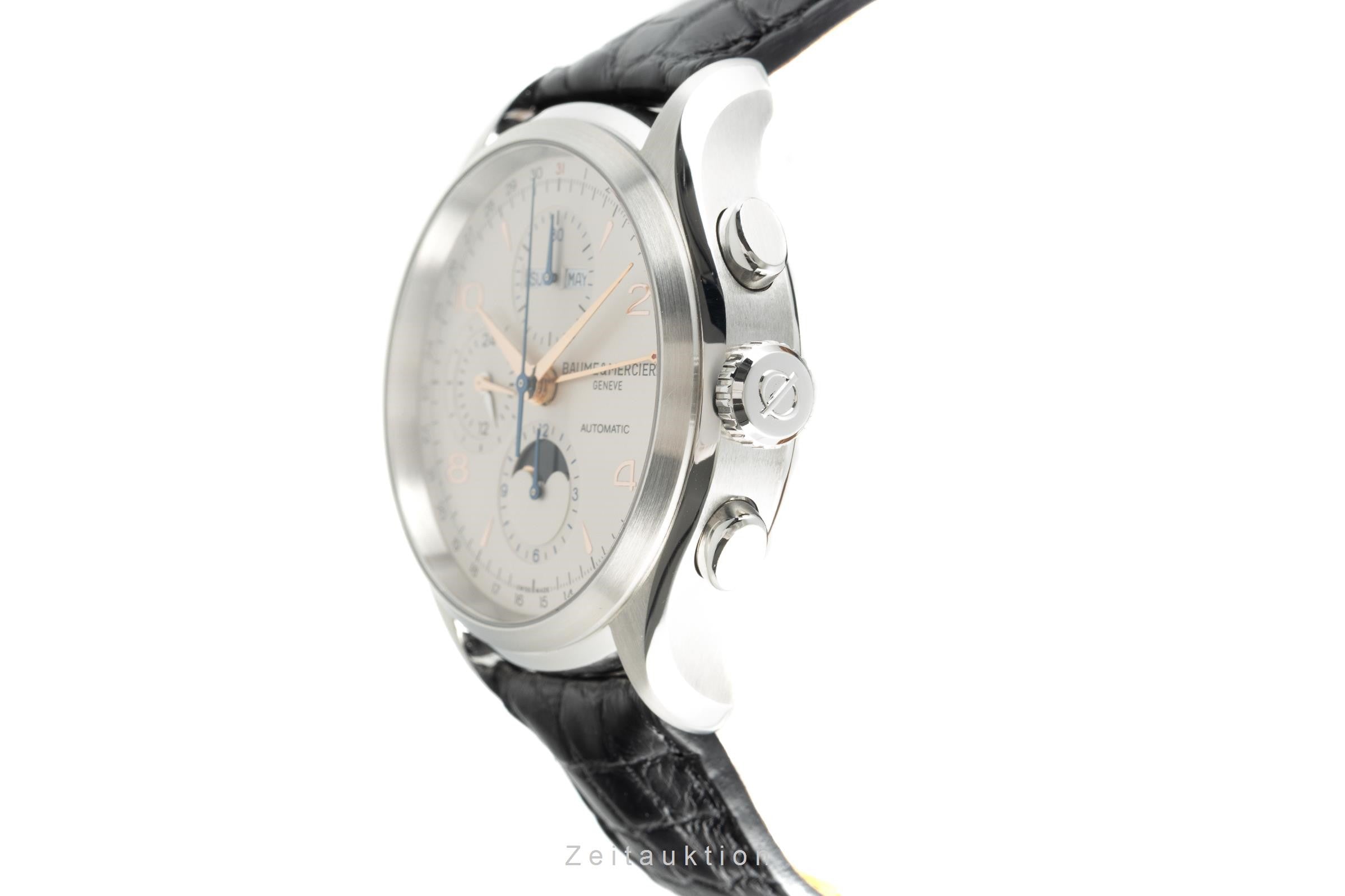 Baume & Mercier Clifton cronografo acciaio automatismo orologio da uomo 65793 LP: 5000EUR  [2110689]