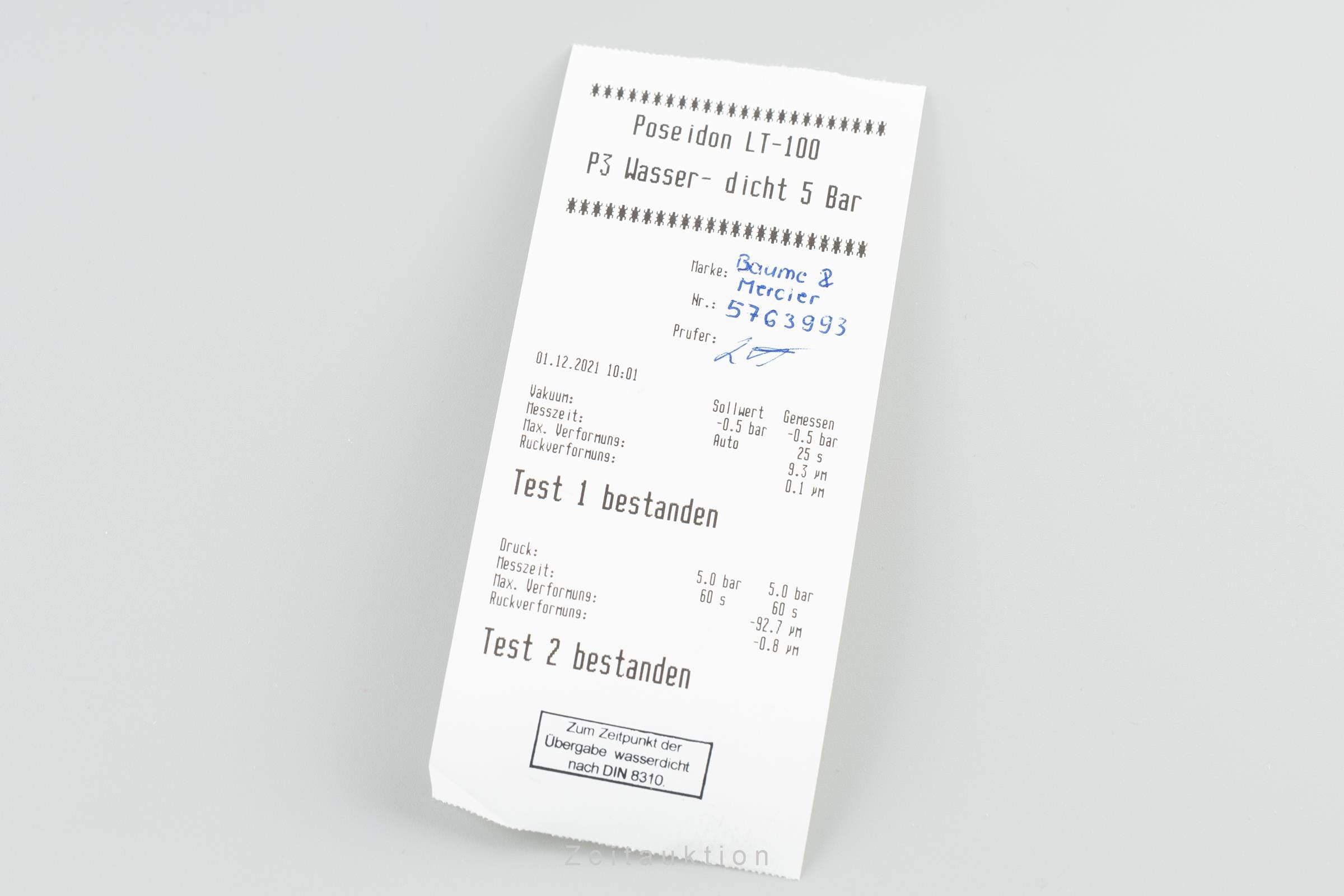 Baume & Mercier Clifton cronografo acciaio automatismo orologio da uomo 65793 LP: 5000EUR  [2110689]