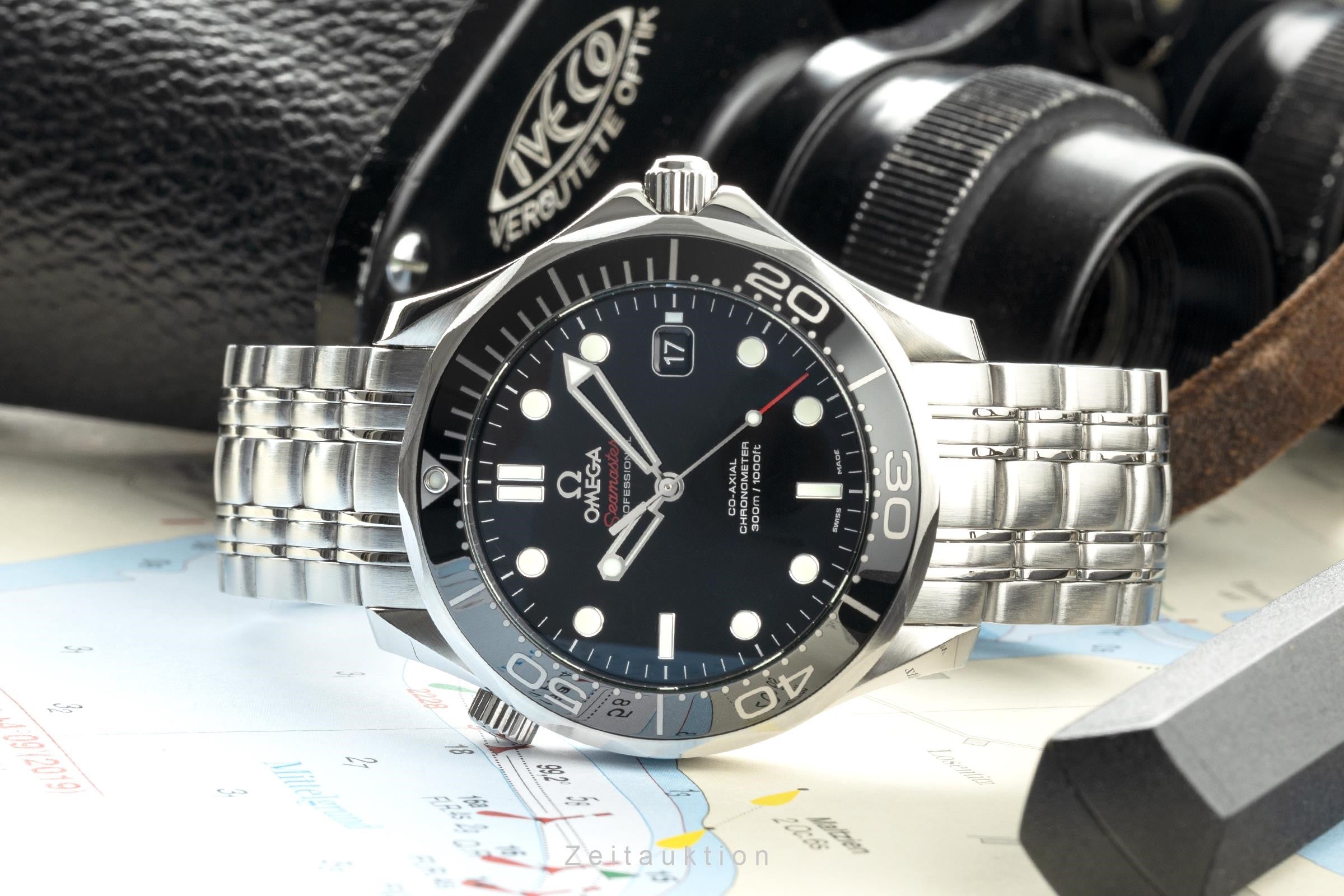 Omega Seamaster Diver 300M Co-Axial Stahl Herrenuhr Ref. 212.30.41.20.01.003 B&P [2110828]