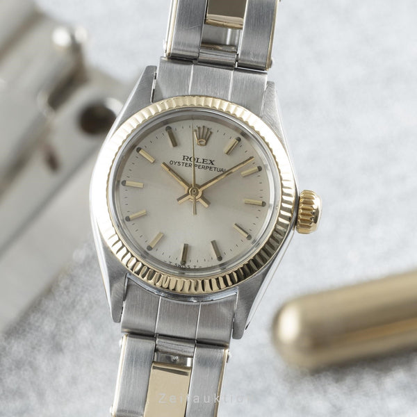 Rolex Oyster Perpetual acciaio / oro automatismo orologio da donna 6619  [2110945]