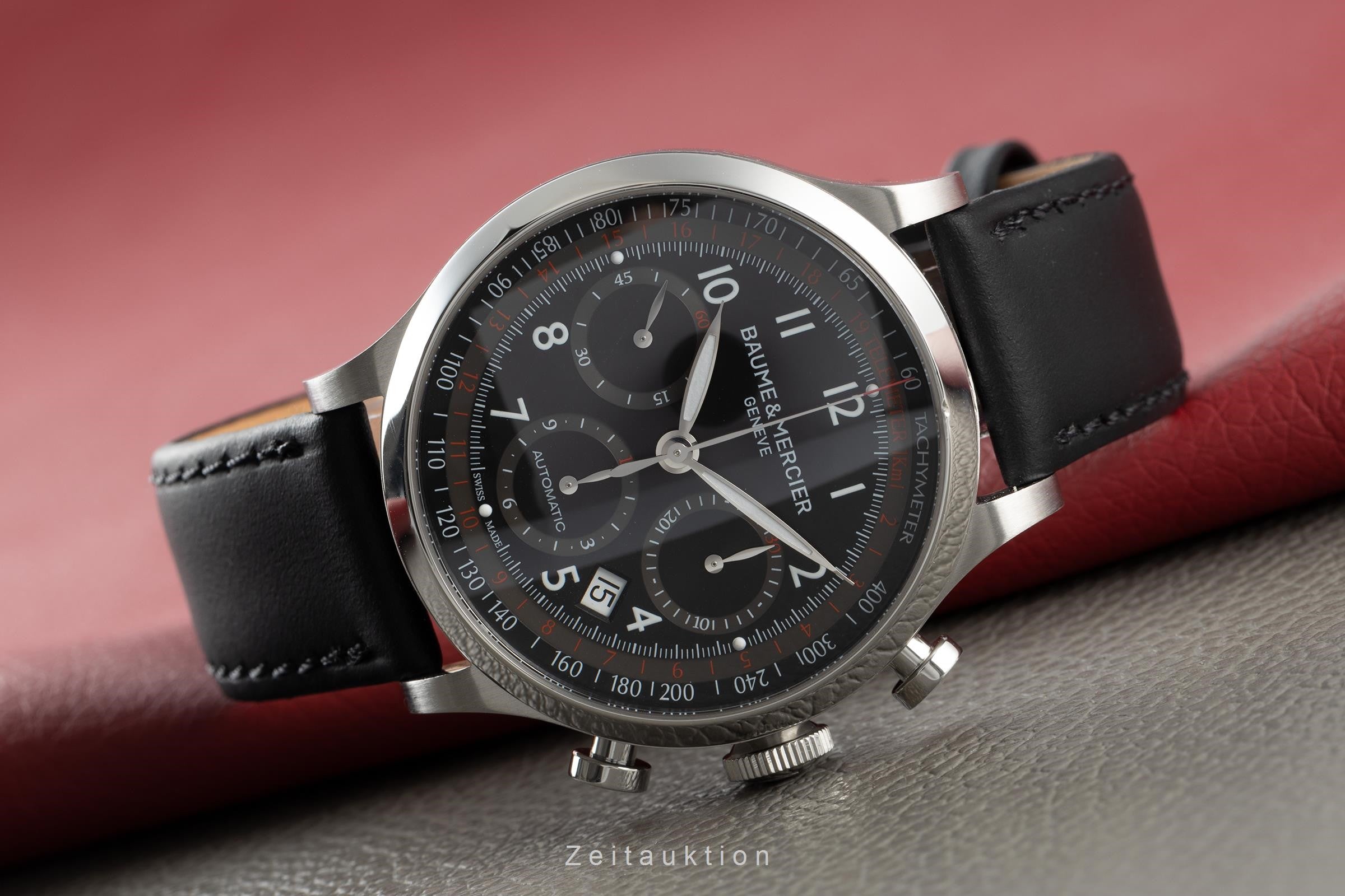 Baume & Mercier Capeland chronographe acier automatique montre pour hommes 65687 LP: 4350EUR  [2110982]