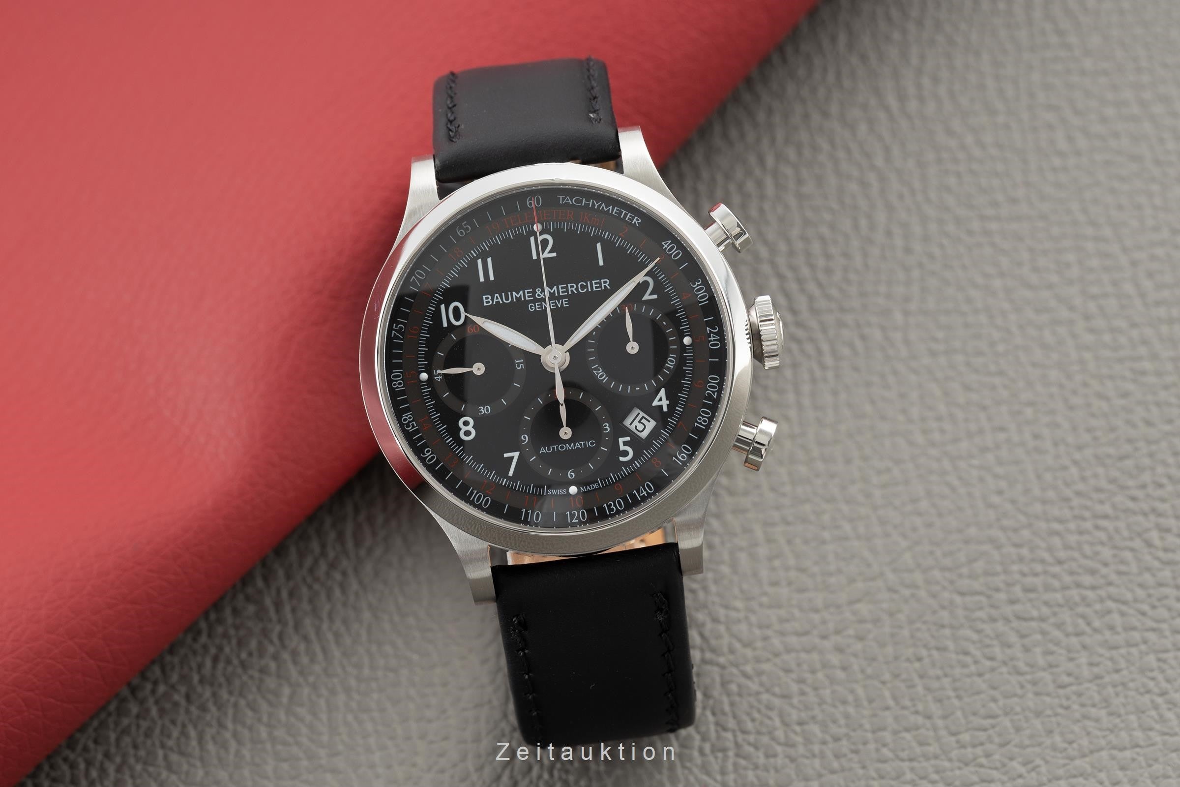 Baume & Mercier Capeland chronographe acier automatique montre pour hommes 65687 LP: 4350EUR  [2110982]