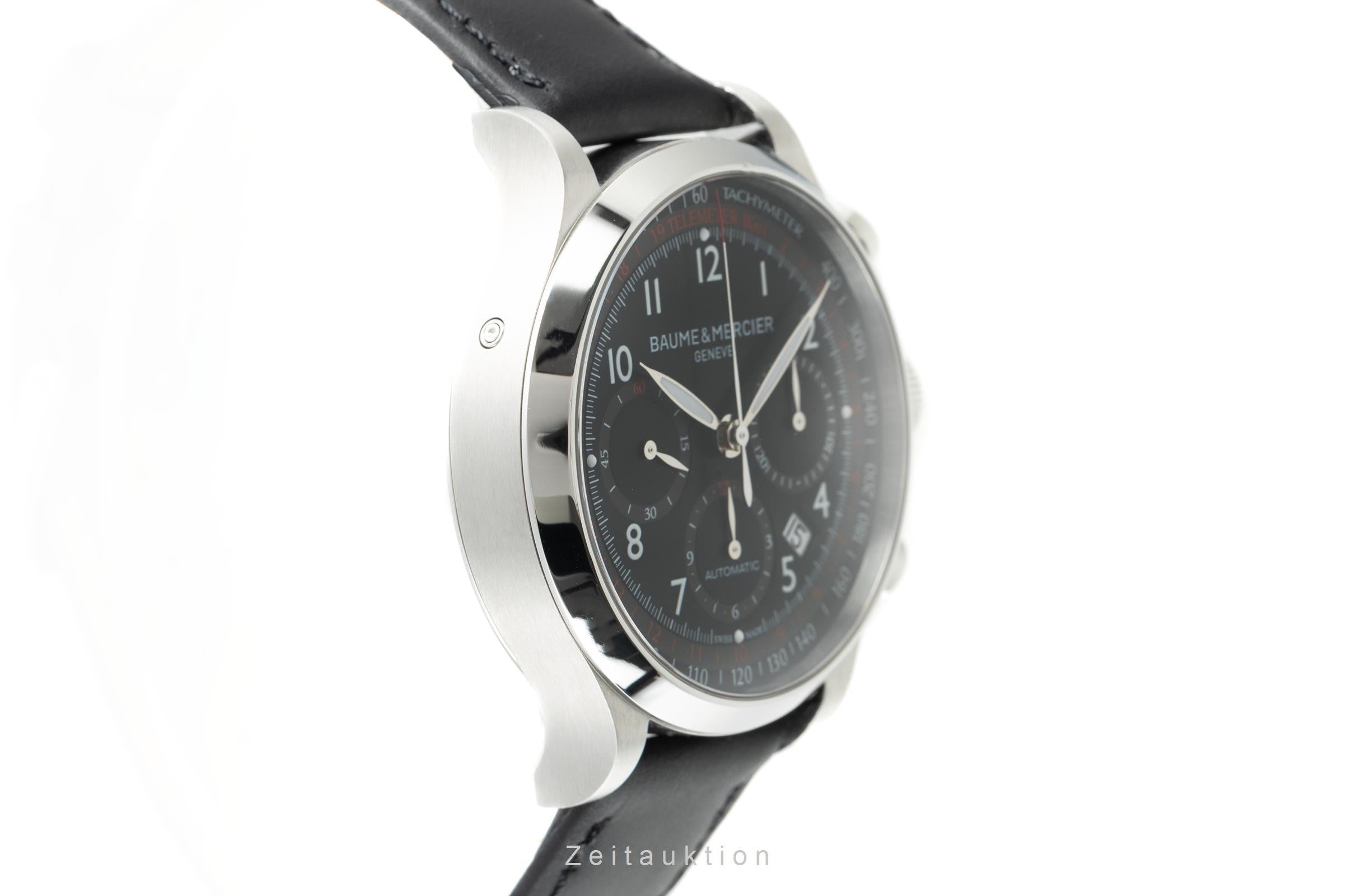 Baume & Mercier Capeland chronographe acier automatique montre pour hommes 65687 LP: 4350EUR  [2110982]