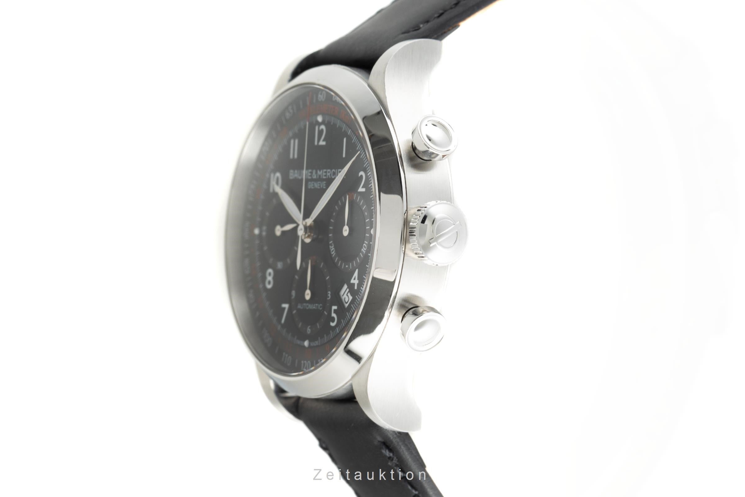 Baume & Mercier Capeland chronographe acier automatique montre pour hommes 65687 LP: 4350EUR  [2110982]