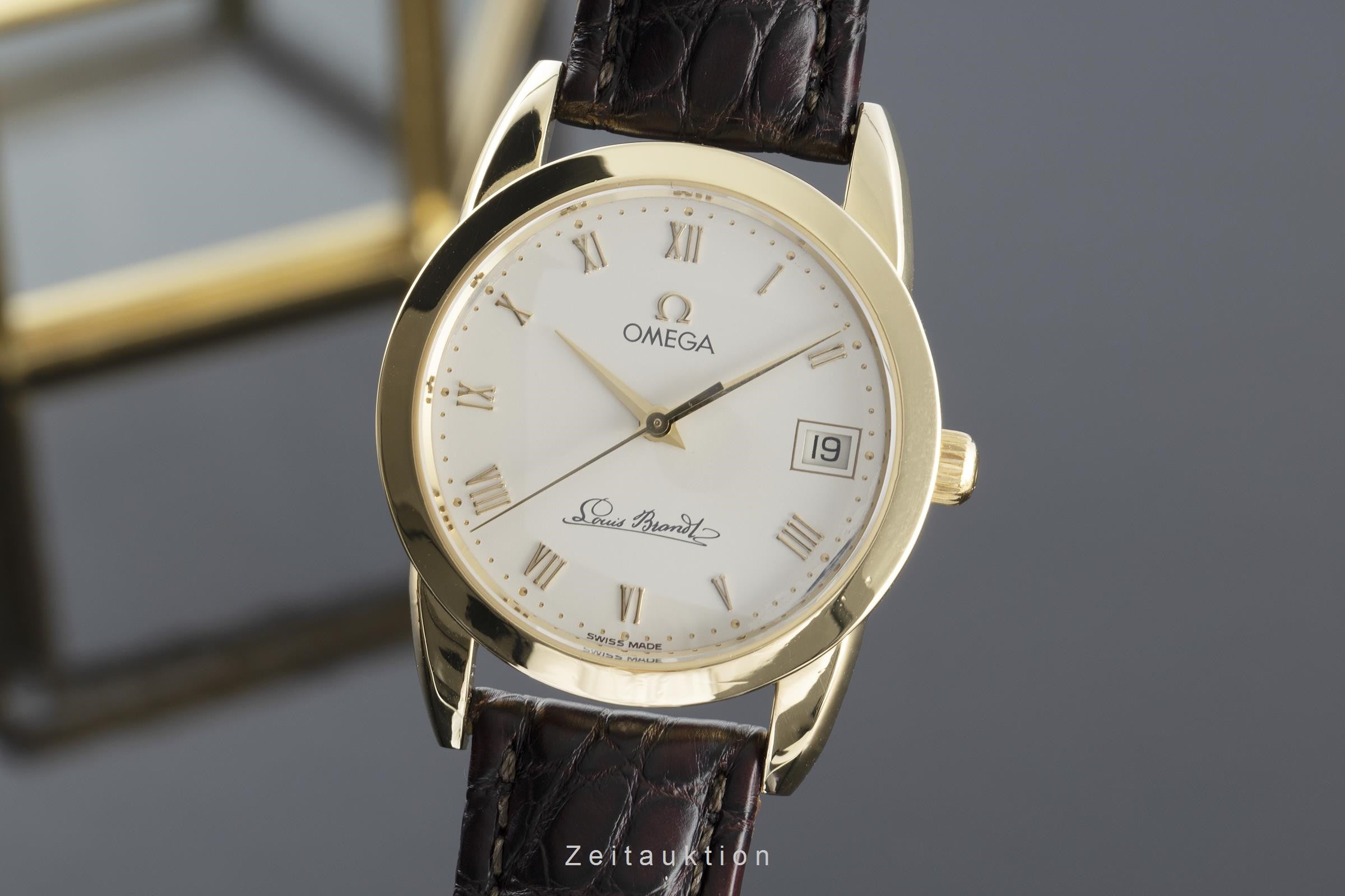 Omega Louis Brandt 18 ct gold automatic men's watch 166.0300 VP: 9900EUR  [2111037]