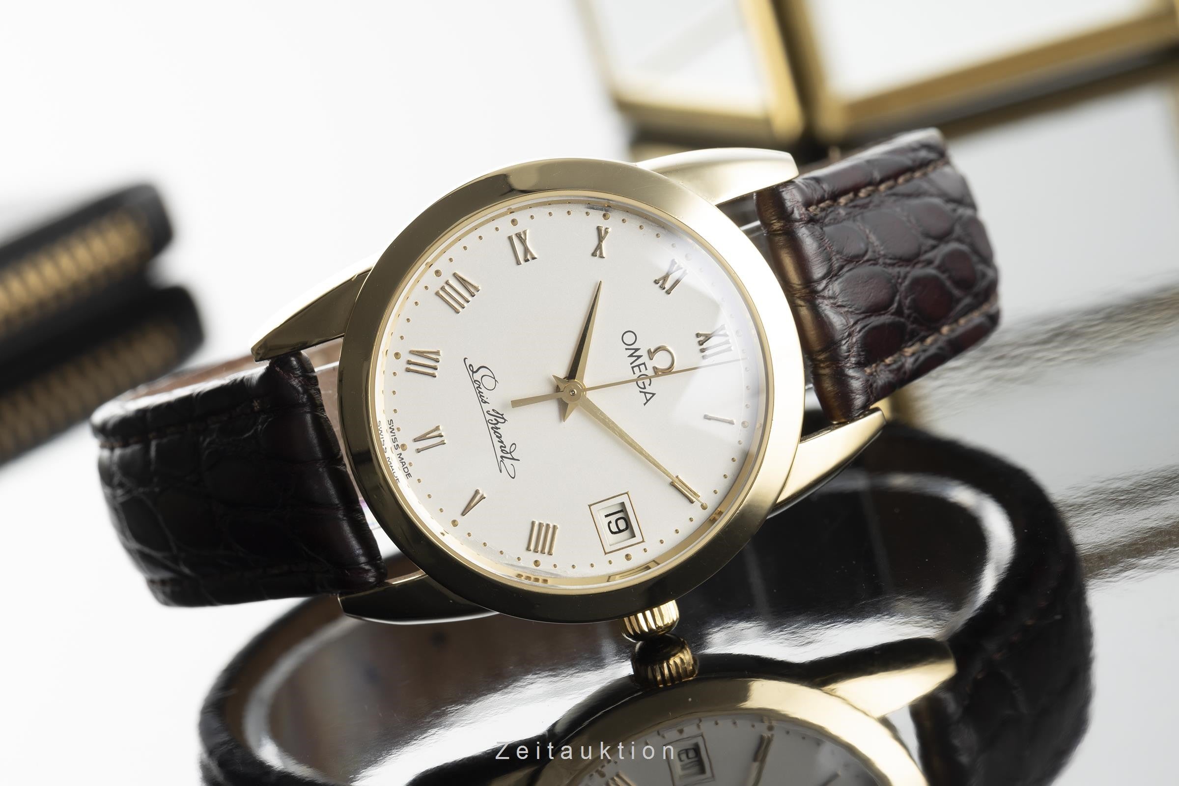 Omega Louis Brandt oro 18 ct automatismo orologio da uomo 166.0300 VP: 9900EUR  [2111037]