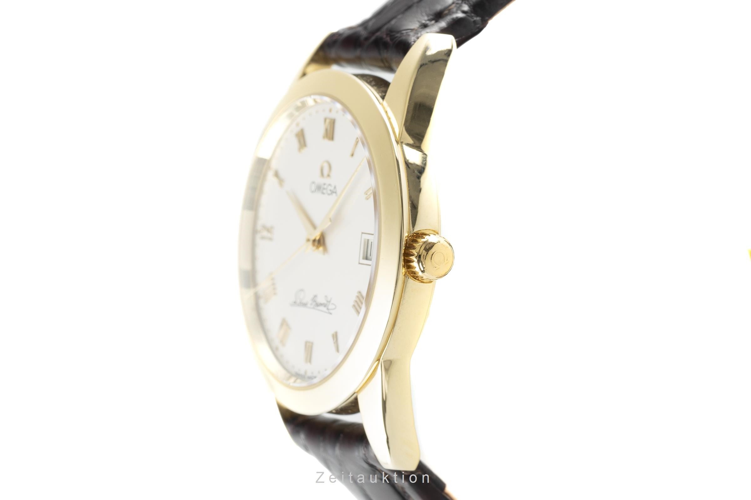 Omega Louis Brandt oro 18 ct automatismo orologio da uomo 166.0300 VP: 9900EUR  [2111037]