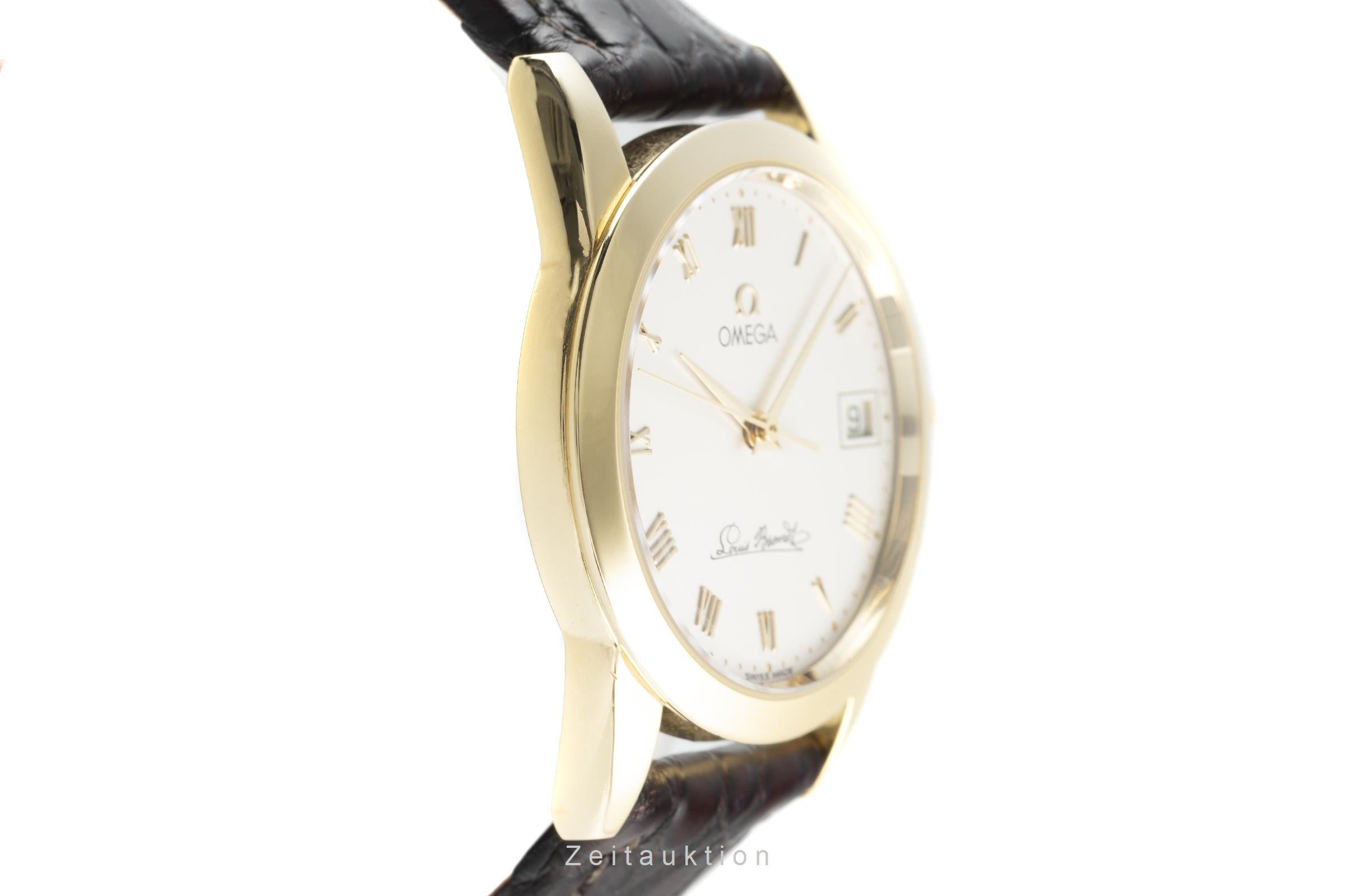 Omega Louis Brandt oro 18 ct automatismo orologio da uomo 166.0300 VP: 9900EUR  [2111037]