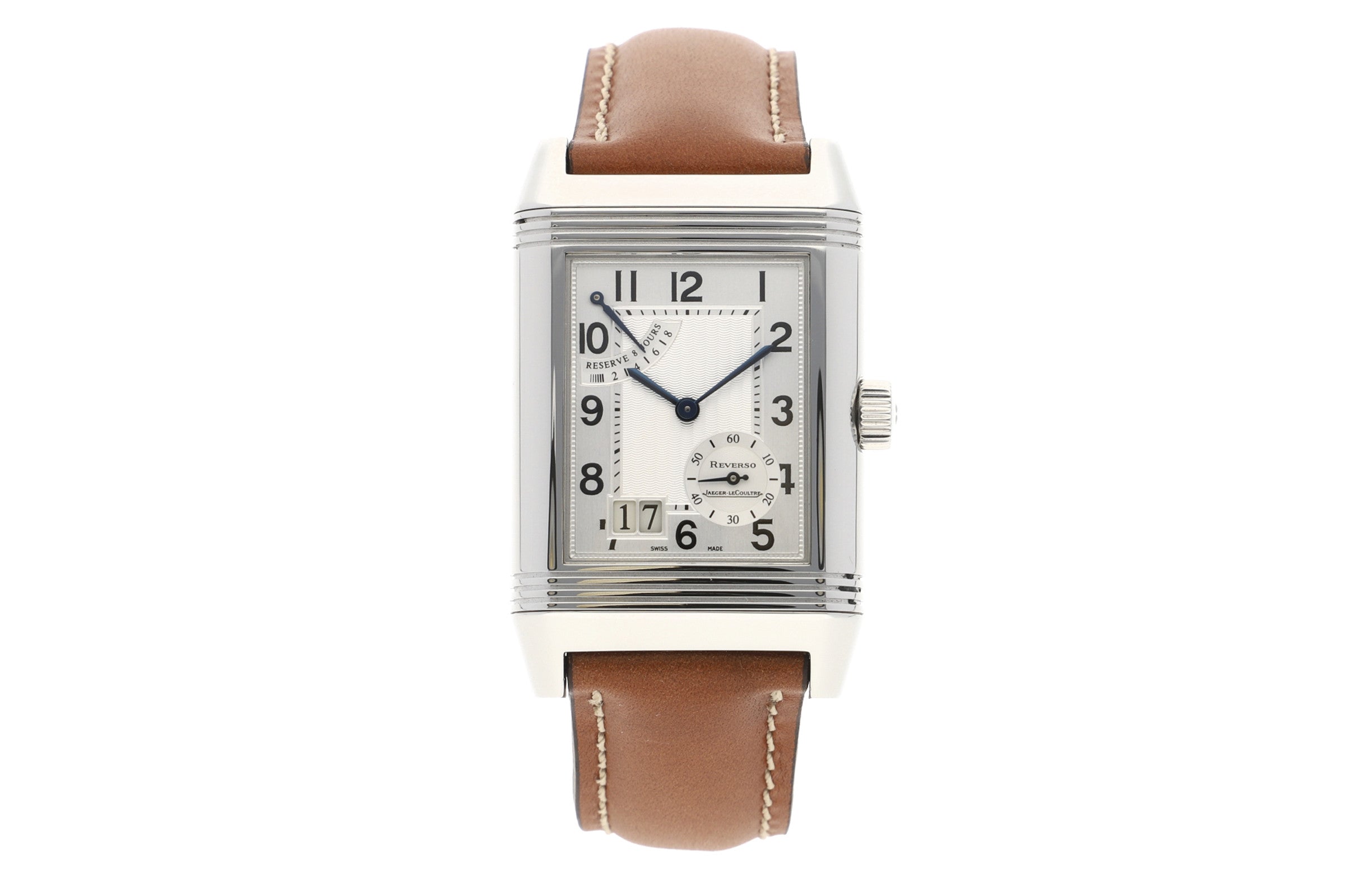 Jaeger LeCoultre Reverso acier à remontage manuel montre pour hommes 240.8.15, 3008420  [2111063]