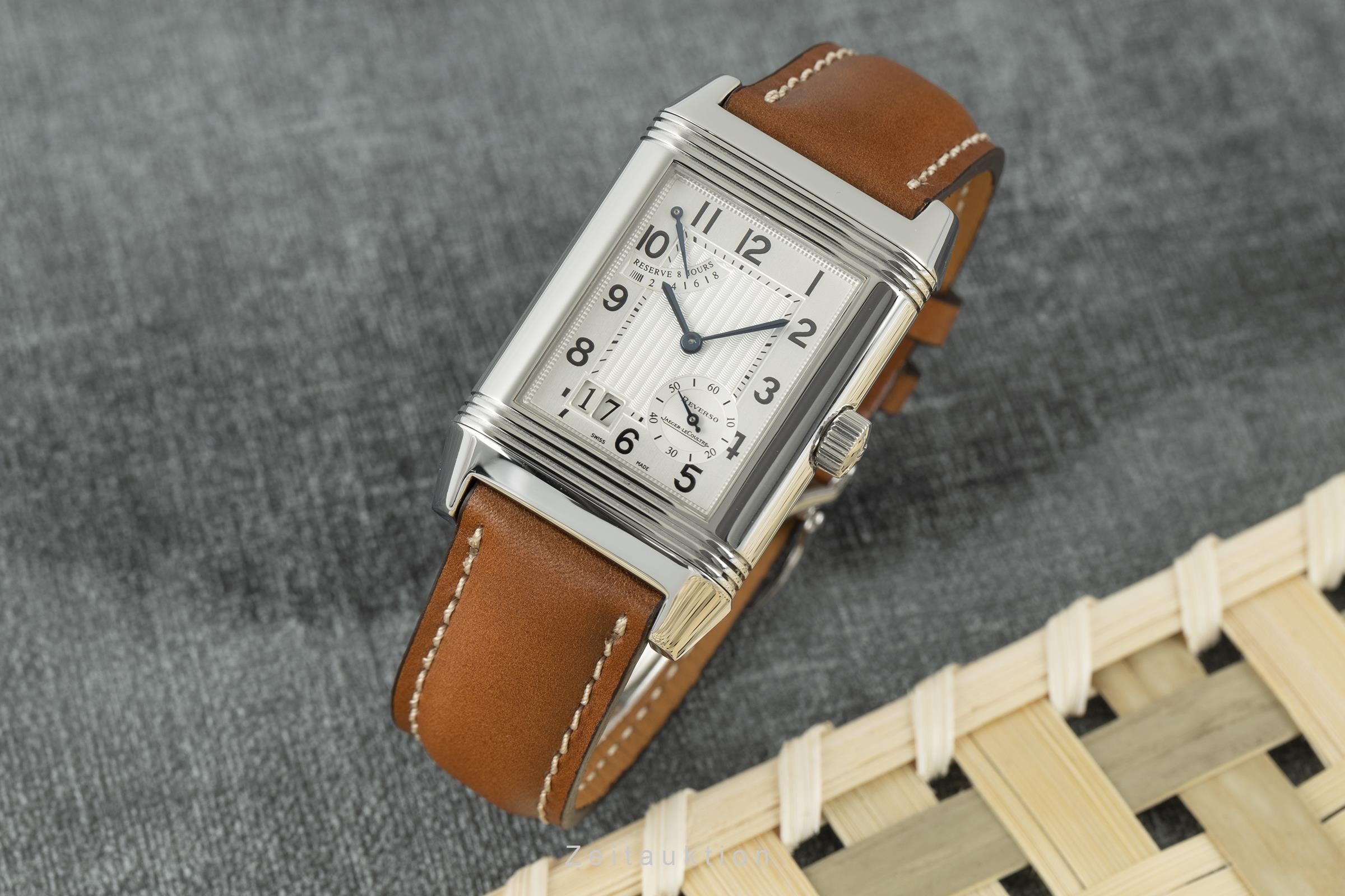 Jaeger LeCoultre Reverso acier à remontage manuel montre pour hommes 240.8.15, 3008420  [2111063]