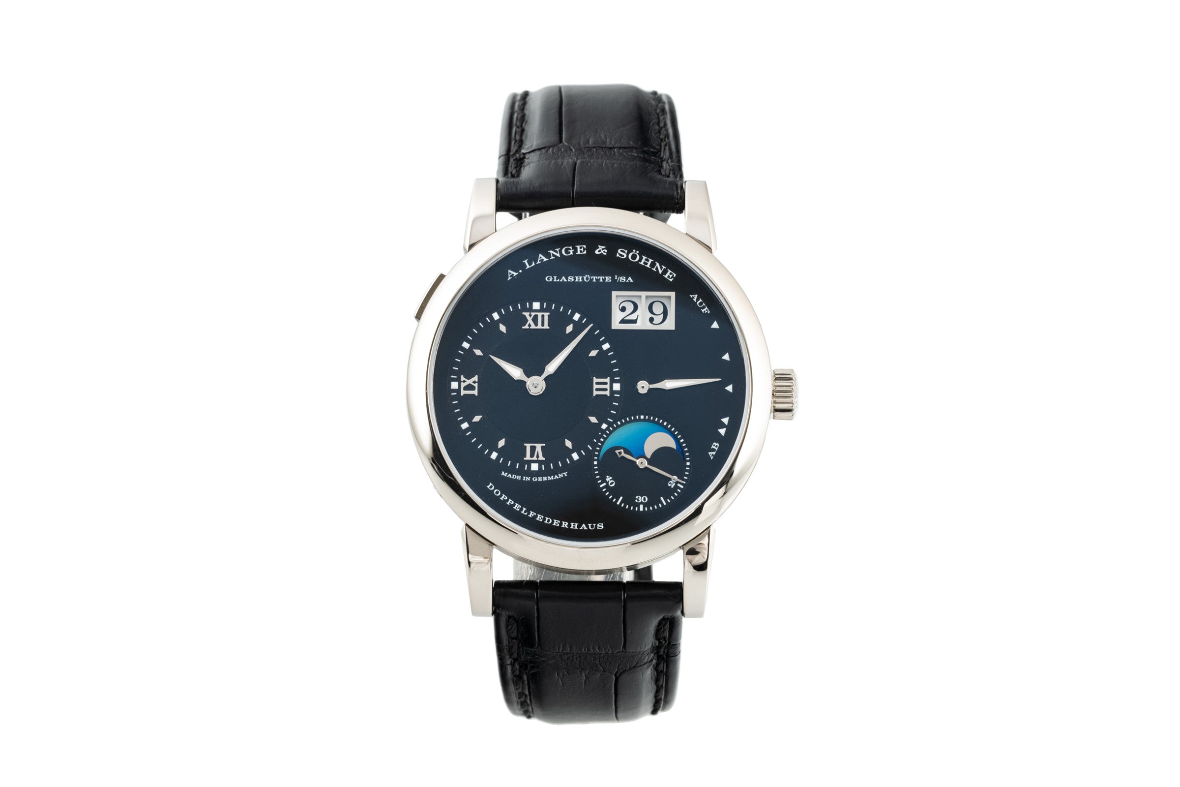 A. Lange & Söhne Lange 1 18K Weissgold Handaufzug Herrenuhr 192.029 NP: 43900,-€ [2111147]