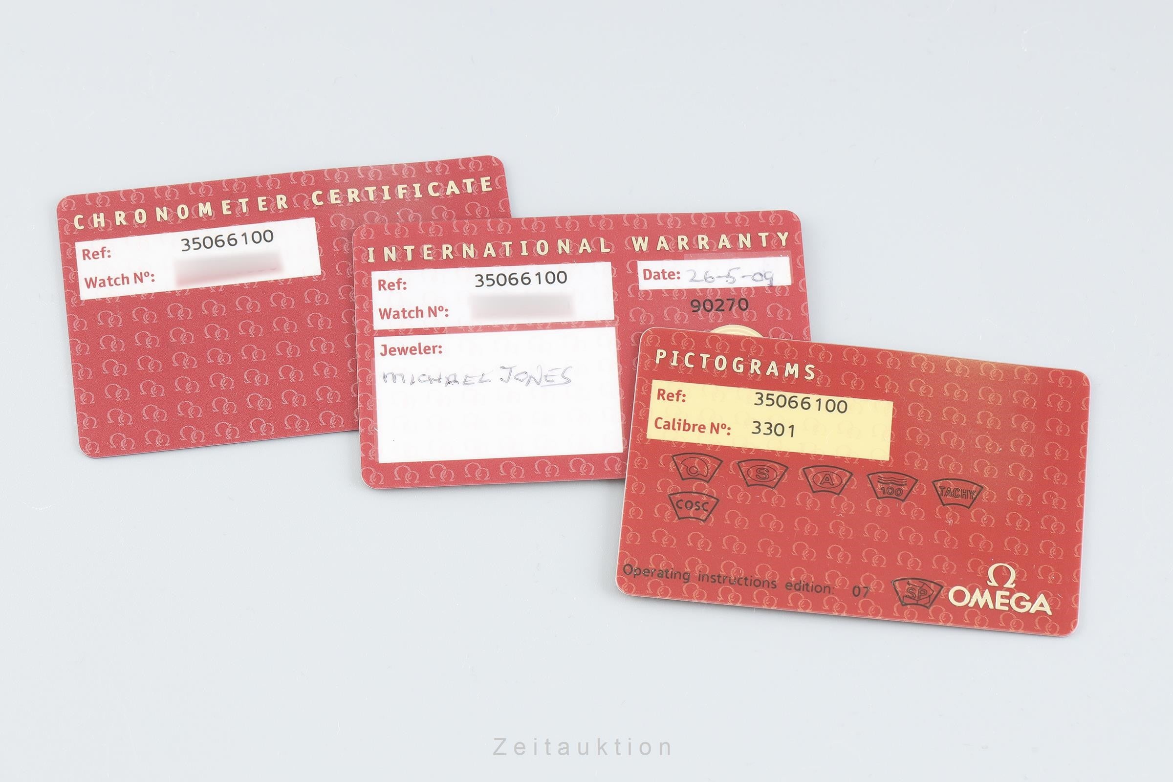 Omega Speedmaster Legend Michael Schumacher Chronograph Ref. 3506.61.00 B&P [2111235]