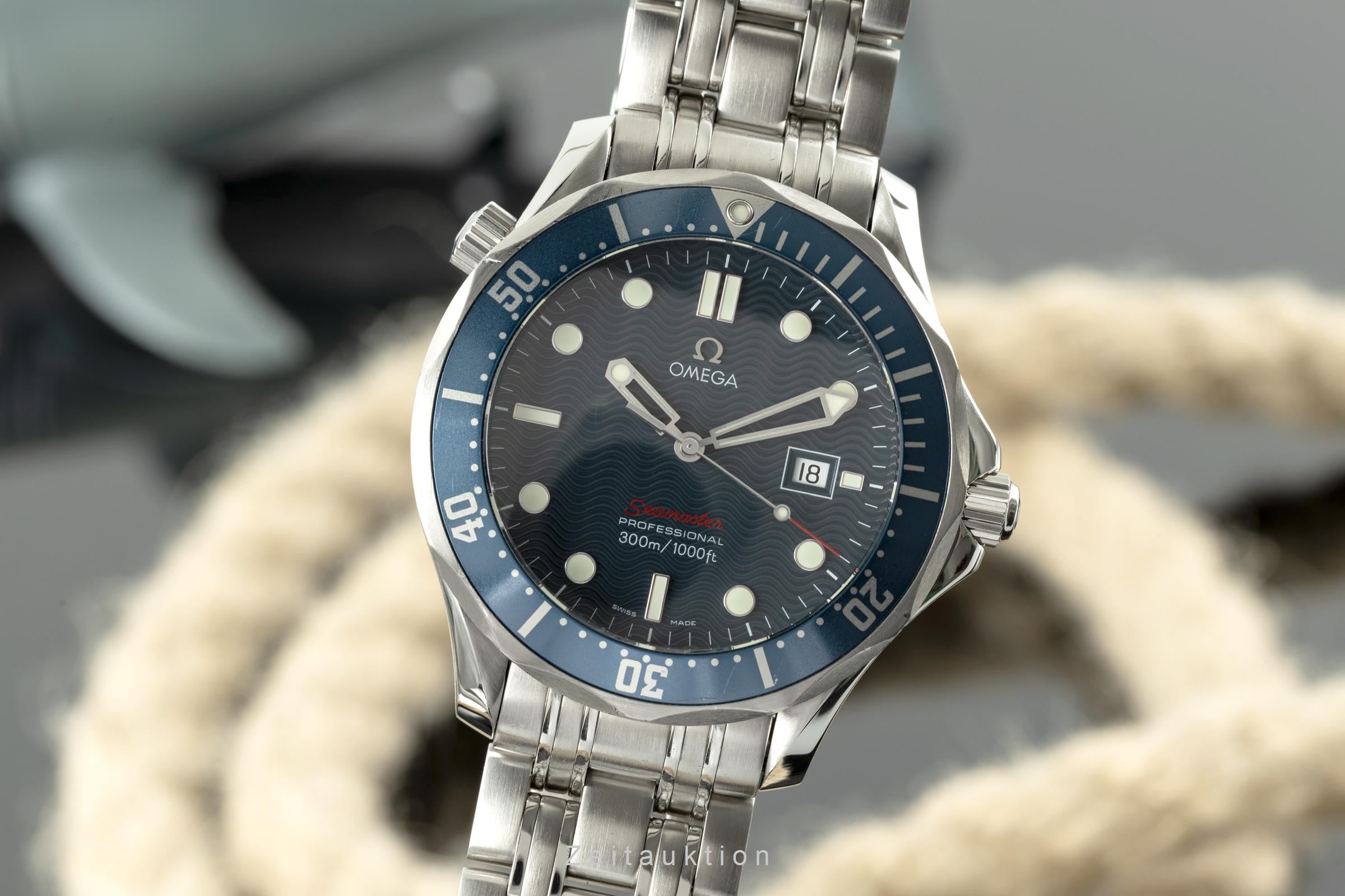 Omega Seamaster acciaio quarzo orologio da uomo 2221.80.00, 196.1504  [2111332]