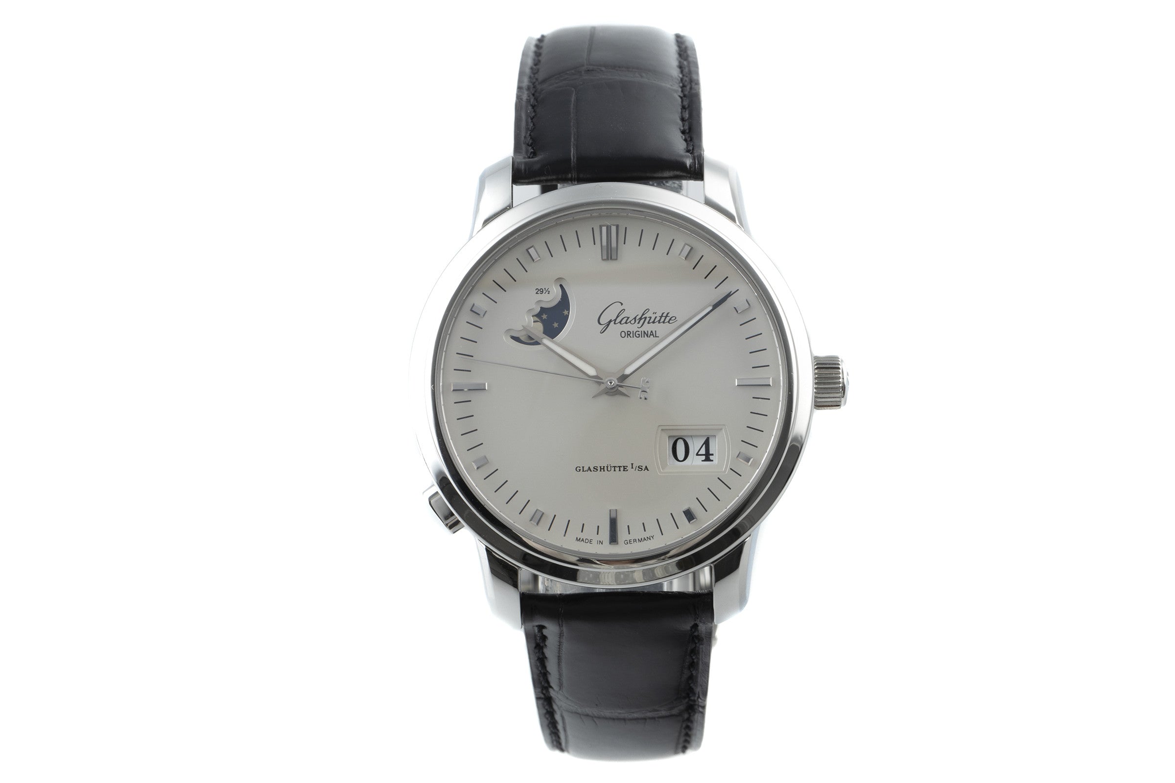 Glashütte Senator acciaio automatismo orologio da uomo 100-04-13-02-04 LP: 10700EUR  [2200259]