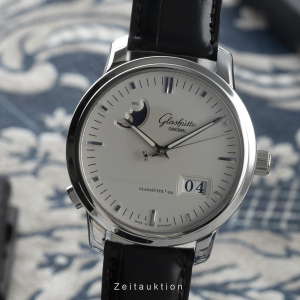 Glashütte Senator acciaio automatismo orologio da uomo 100-04-13-02-04 LP: 10700EUR  [2200259]