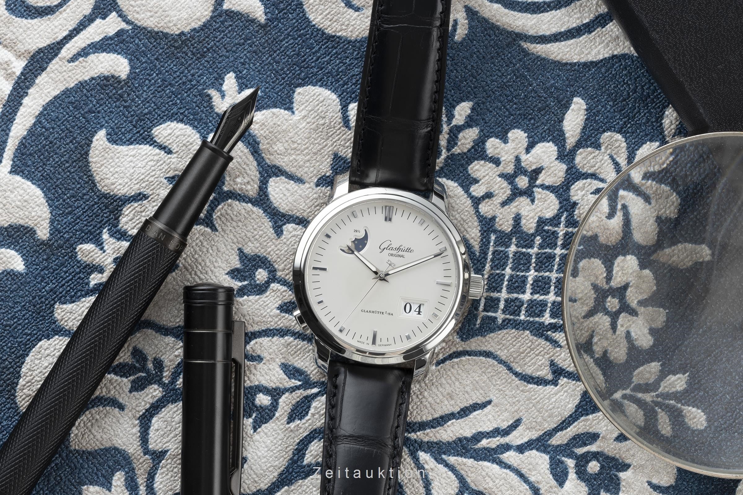 Glashütte Senator acciaio automatismo orologio da uomo 100-04-13-02-04 LP: 10700EUR  [2200259]