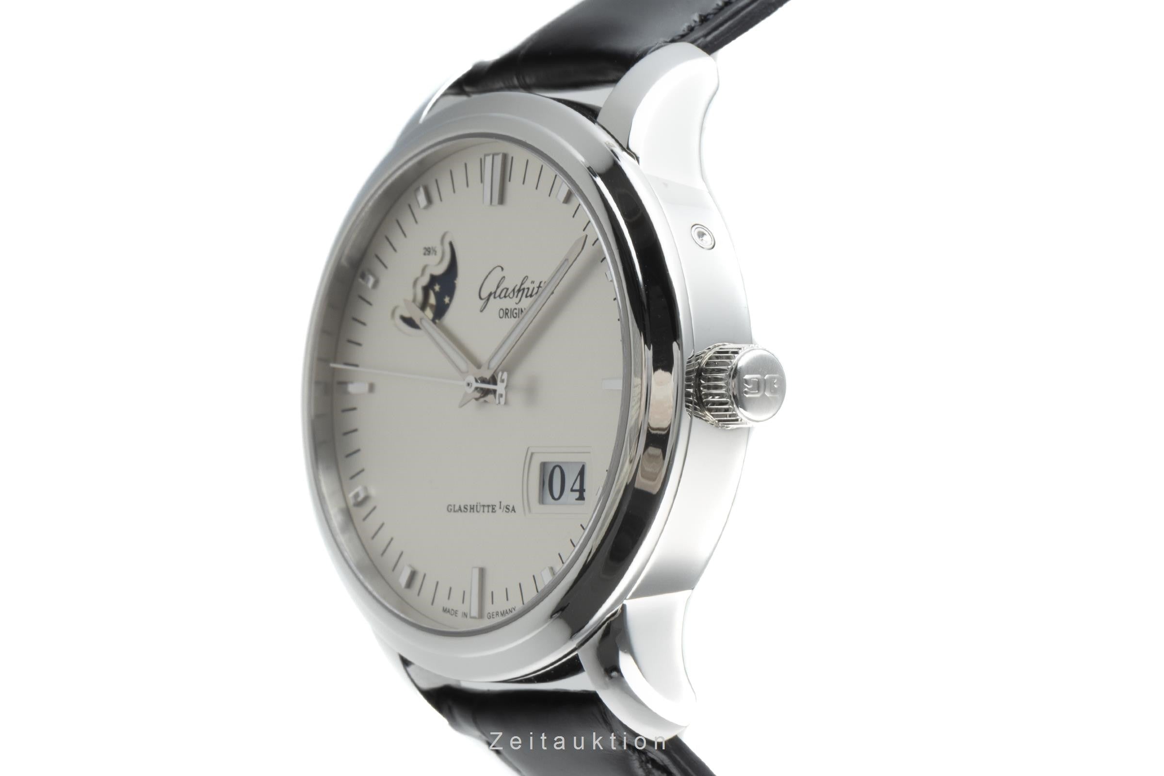 Glashütte Senator acciaio automatismo orologio da uomo 100-04-13-02-04 LP: 10700EUR  [2200259]