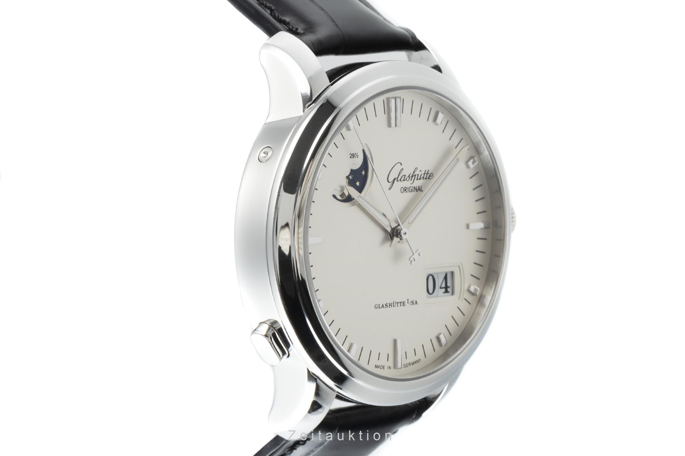Glashütte Senator acciaio automatismo orologio da uomo 100-04-13-02-04 LP: 10700EUR  [2200259]