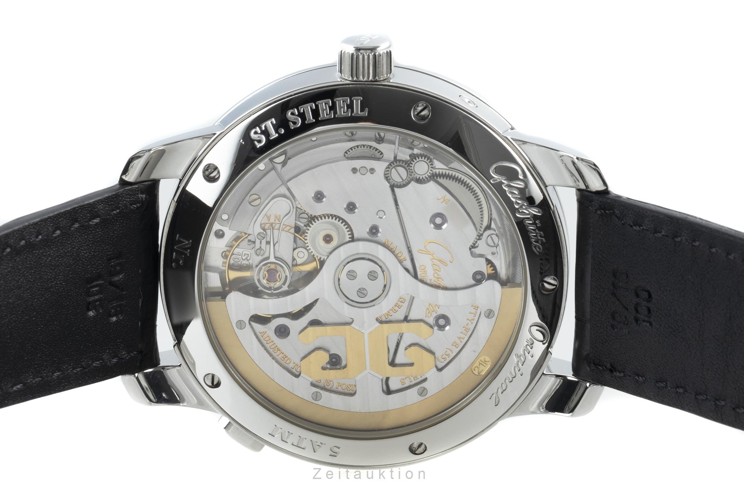 Glashütte Senator acciaio automatismo orologio da uomo 100-04-13-02-04 LP: 10700EUR  [2200259]