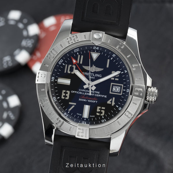 Breitling Avenger II GMT acier automatique montre pour hommes A32390 LP: 3950EUR  [2200290]