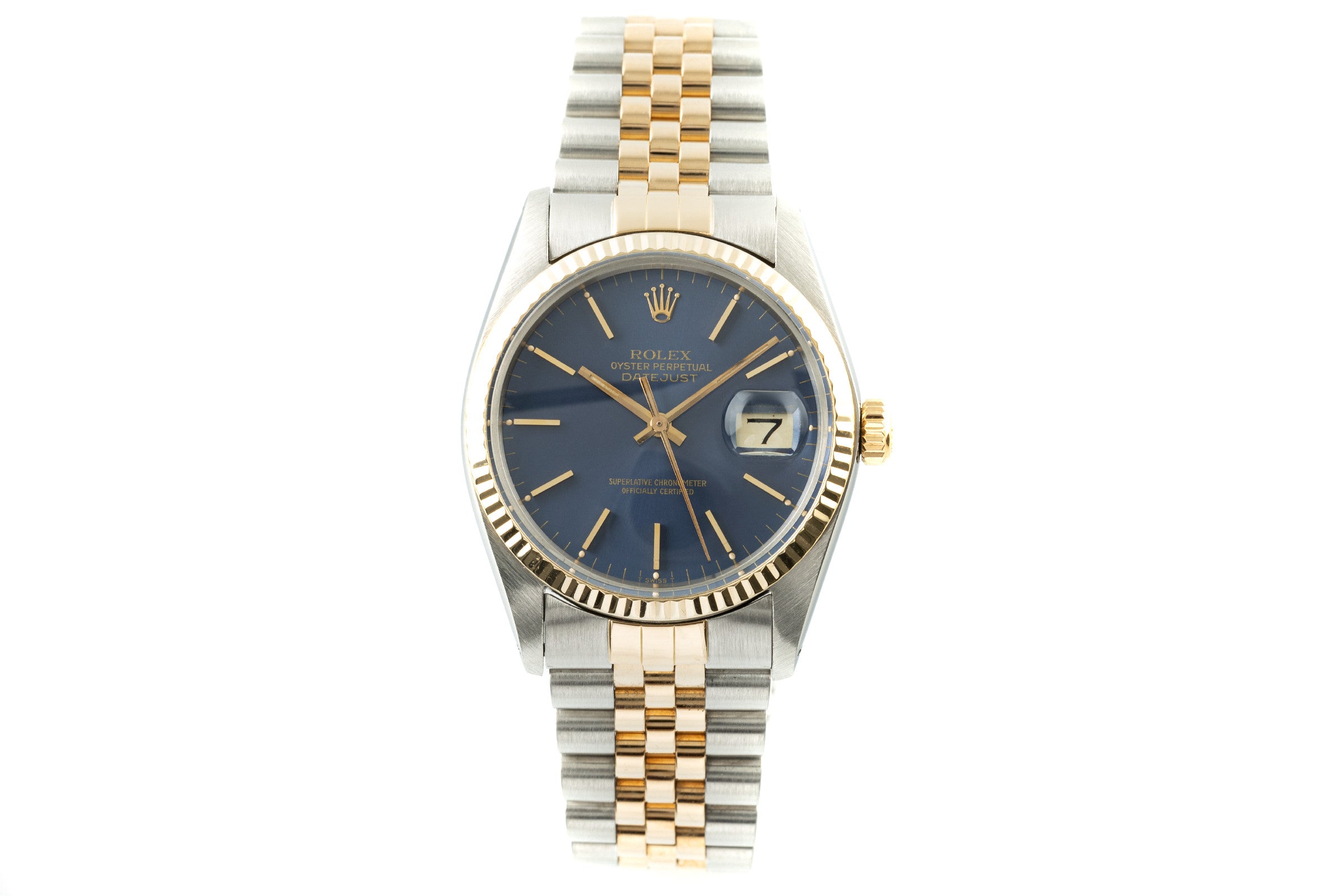 Rolex Datejust acero / oro automático reloj para caballeros 16013 Vintage  [2200359]