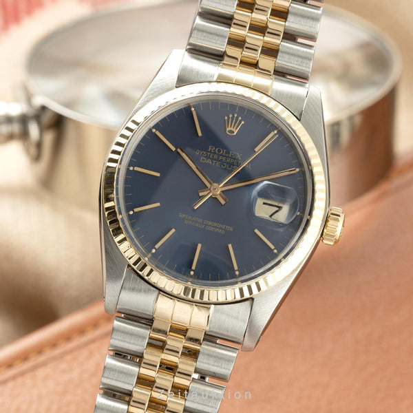 Rolex Datejust acero / oro automático reloj para caballeros 16013 Vintage  [2200359]
