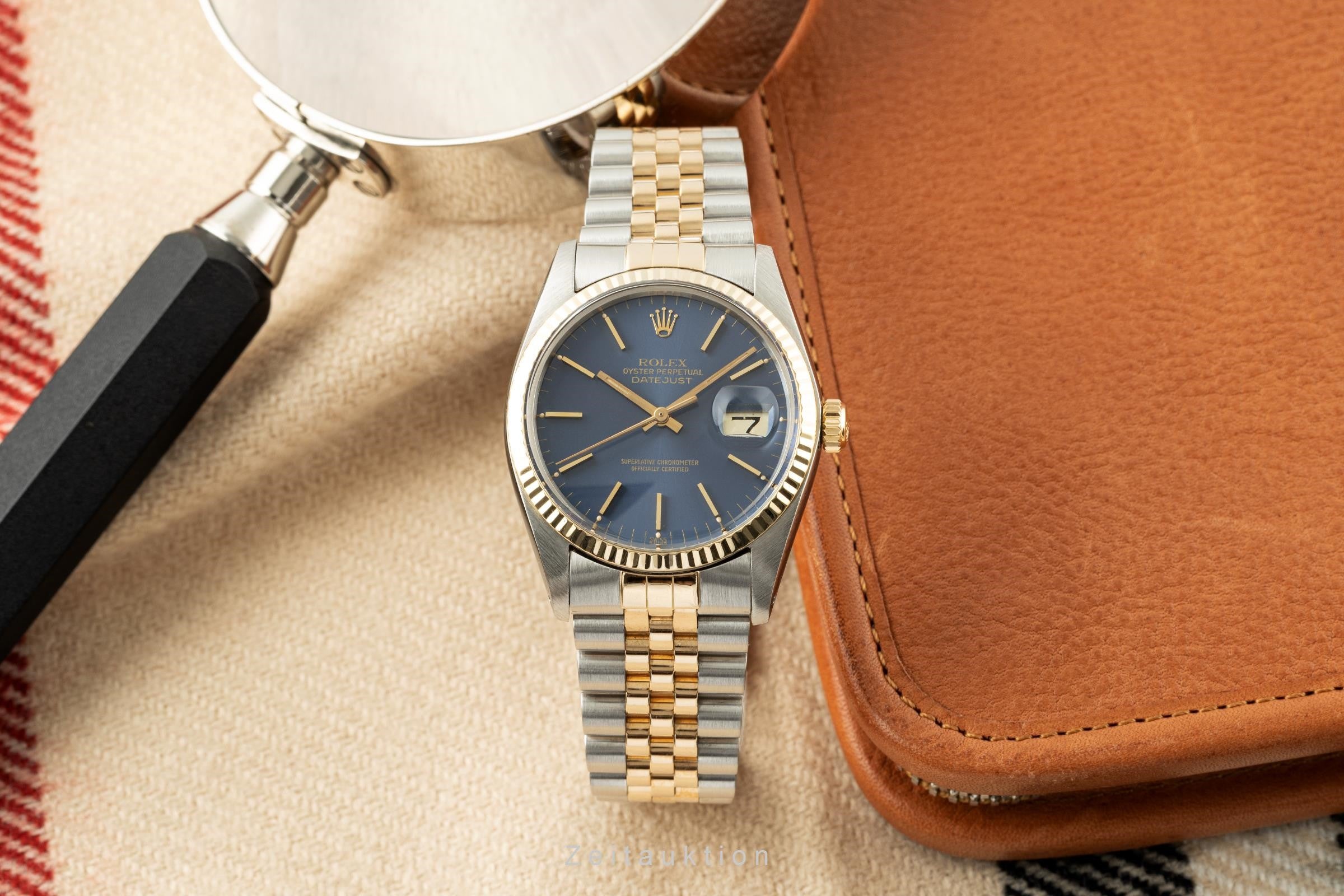 Rolex Datejust acero / oro automático reloj para caballeros 16013 Vintage  [2200359]