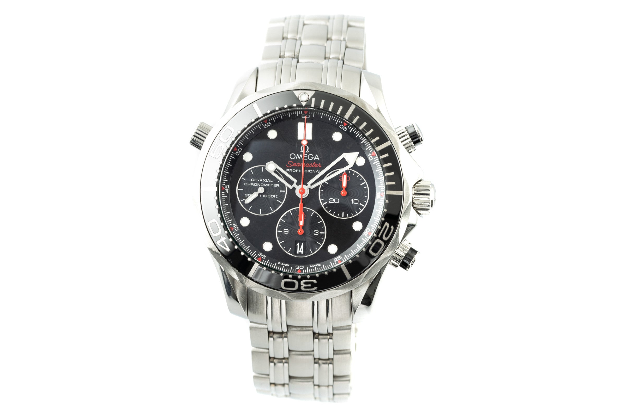 Omega Seamaster chronograph steel automatic men's watch 212.30.44.50.01.001 LP: 5100EUR  [2200392]