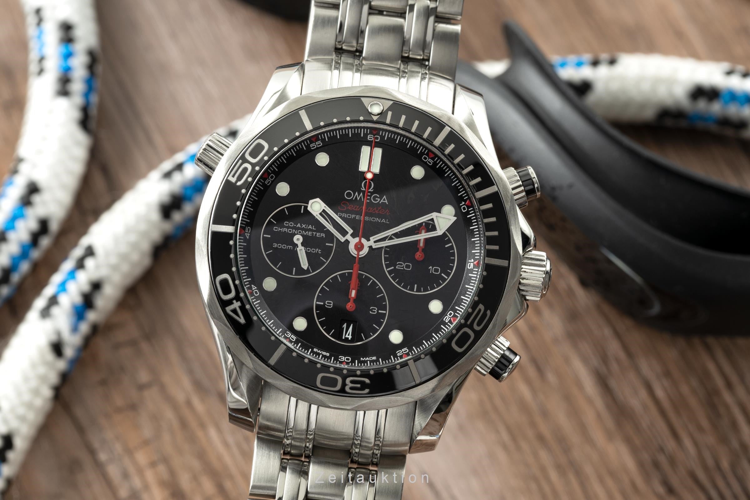 Omega Seamaster chronograph steel automatic men's watch 212.30.44.50.01.001 LP: 5100EUR  [2200392]