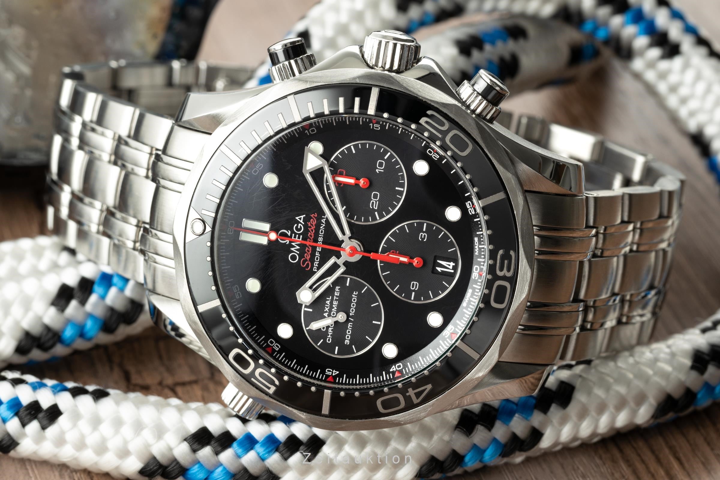 Omega Seamaster chronograph steel automatic men's watch 212.30.44.50.01.001 LP: 5100EUR  [2200392]