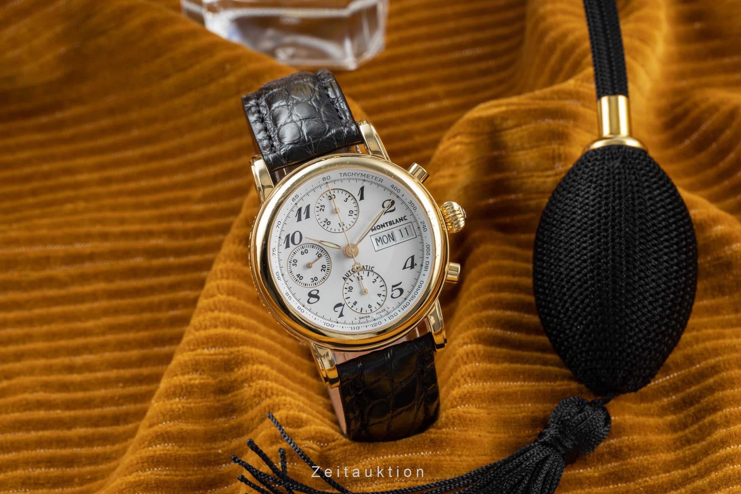 Montblanc Meisterstück chronographe acier / doré automatique montre pour hommes 7001 LP: 3890EUR  [2200551]