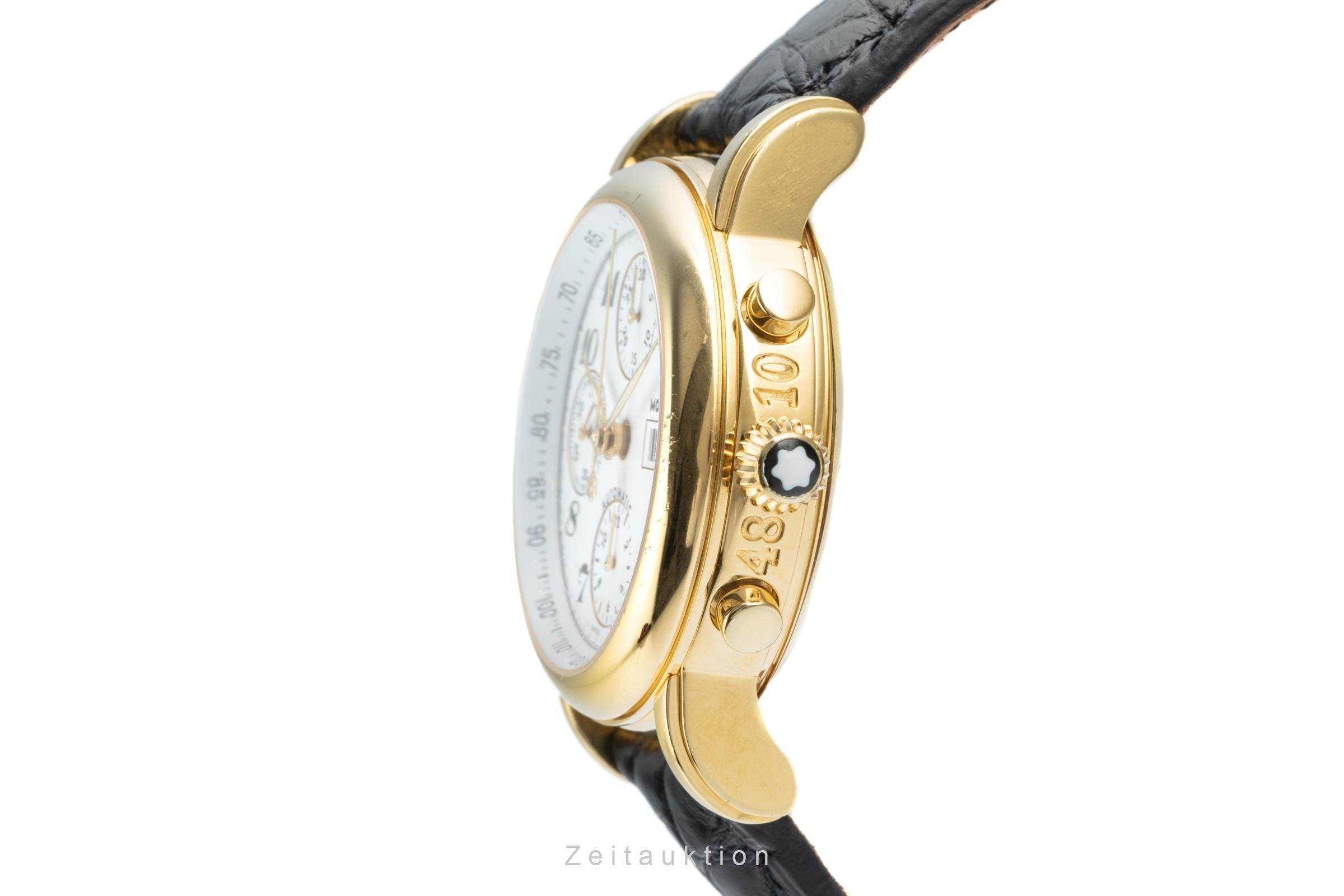 Montblanc Meisterstück chronographe acier / doré automatique montre pour hommes 7001 LP: 3890EUR  [2200551]