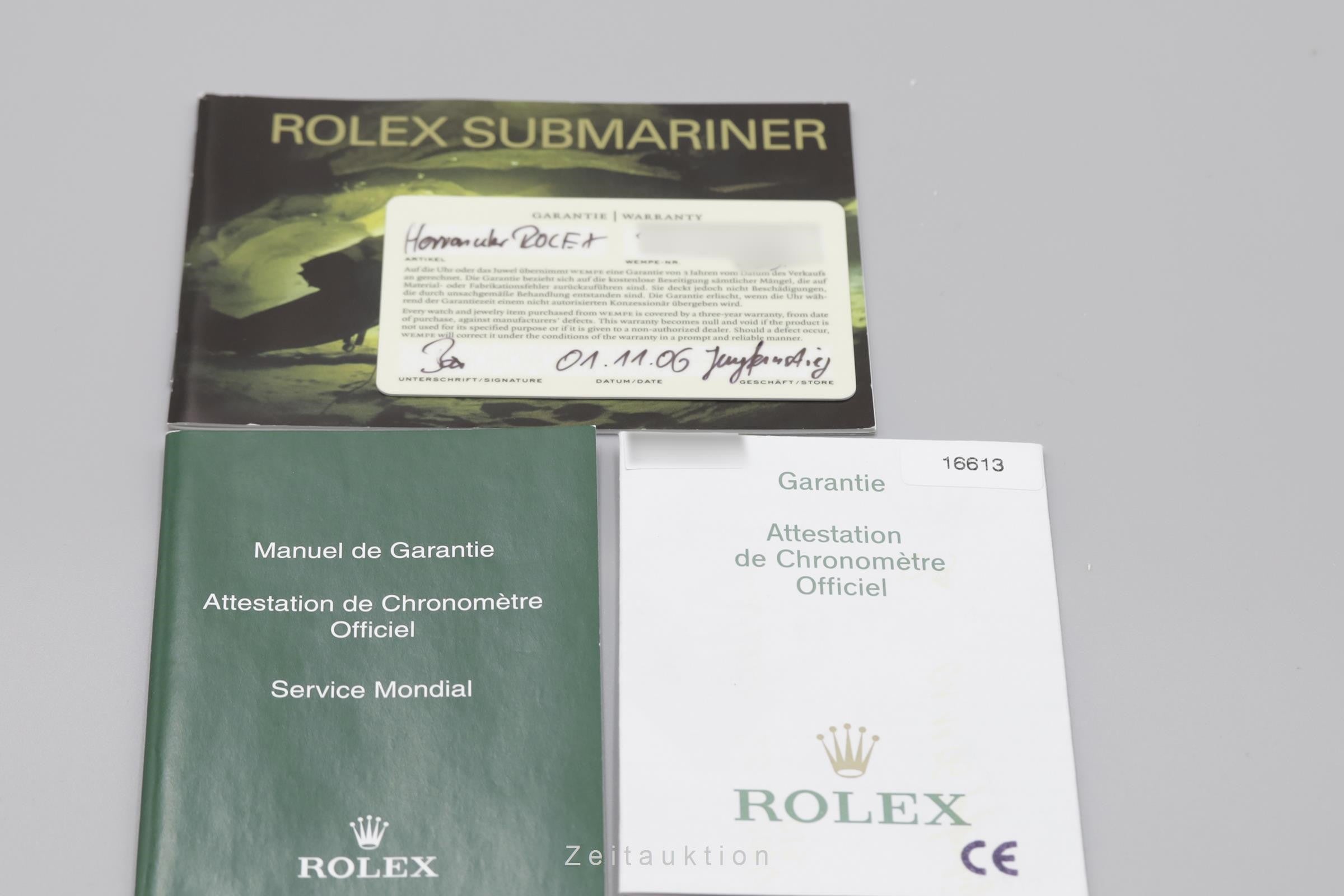 Rolex Submariner steel / gold automatic men's watch 16613T  [2200568]