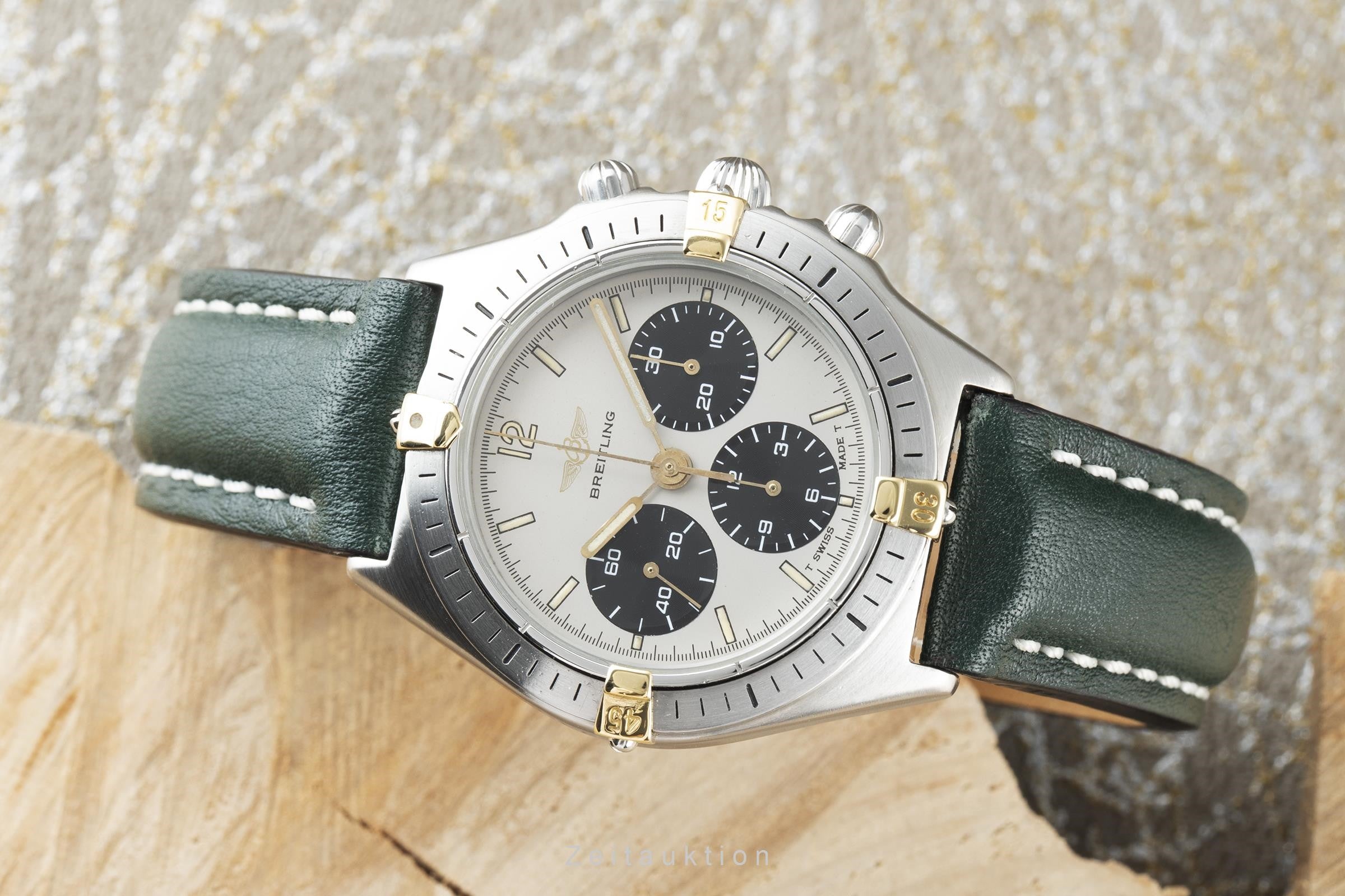 Breitling Callisto Chronograph Stahl / Gold Handaufzug Herrenuhr Ref. 80520N  [2200595]