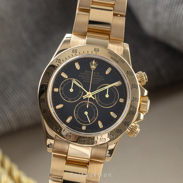 Rolex Daytona 18K Gold Chronograph Herrenuhr Oyster Perpetual Ref 116528 P-Serie [2200605]
