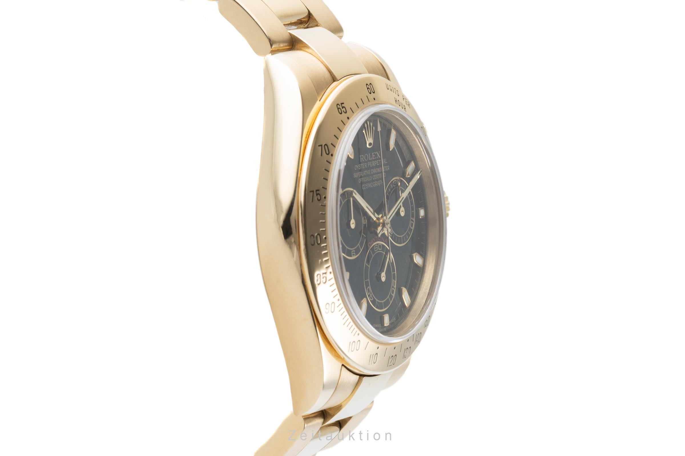 Rolex Daytona 18K Gold Chronograph Herrenuhr Oyster Perpetual Ref 116528 P-Serie [2200605]