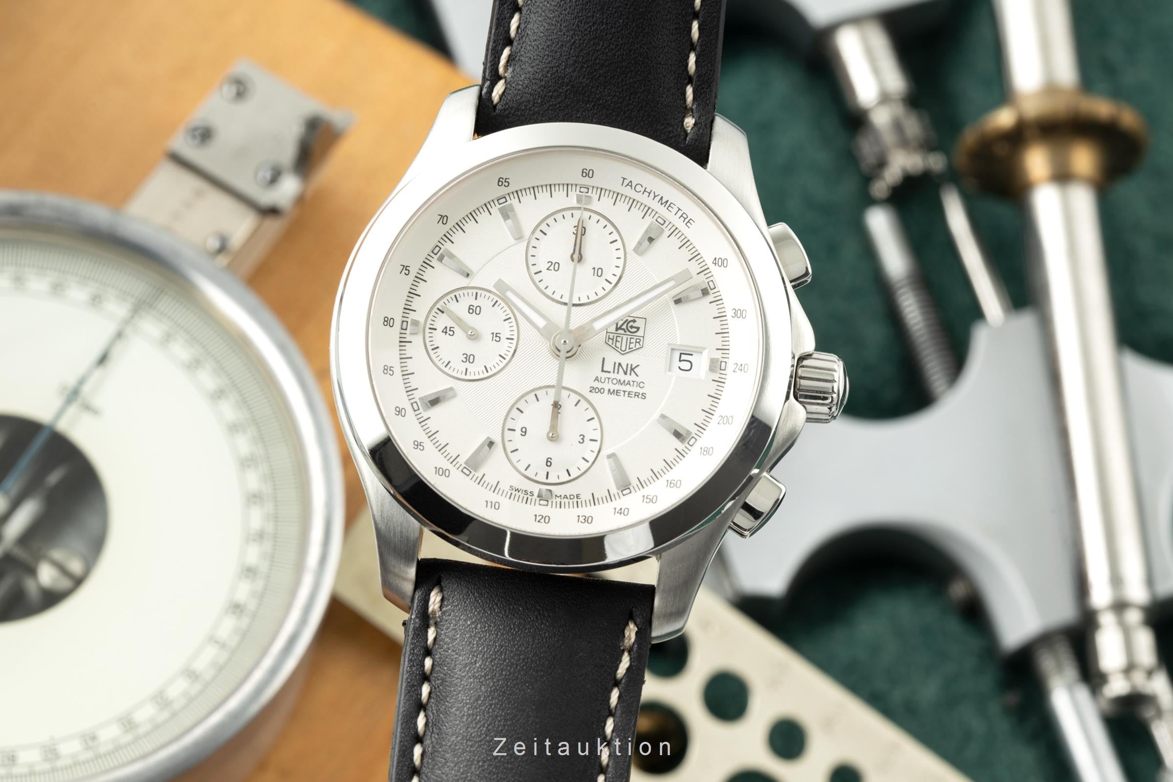 Tag Heuer Link chronograph steel automatic Kal. 16 Ref. CJF2111