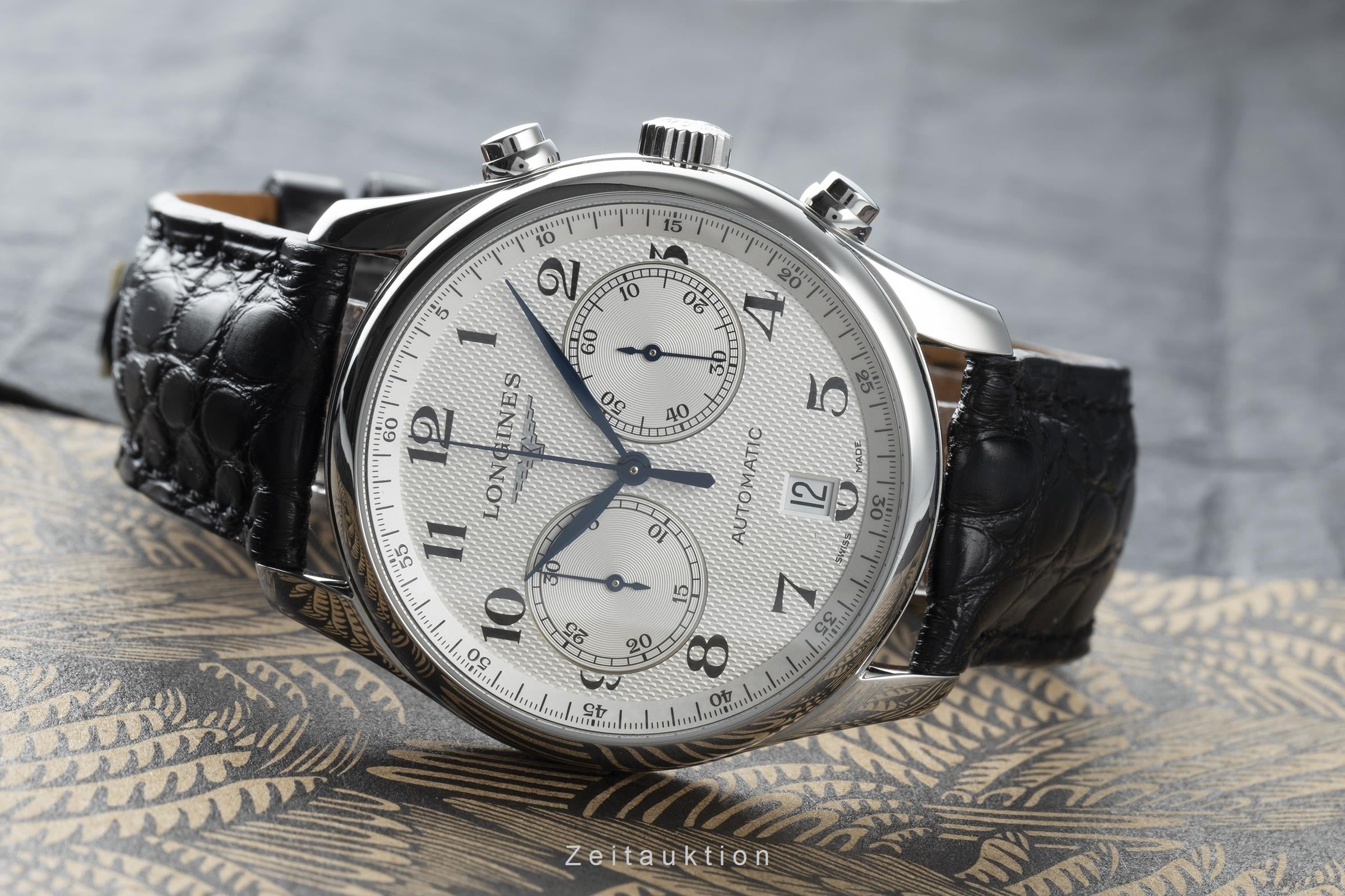 Longines Master Collection chronograph steel automatic men's watch L2.629.4 LP: 2690EUR  [2200619]