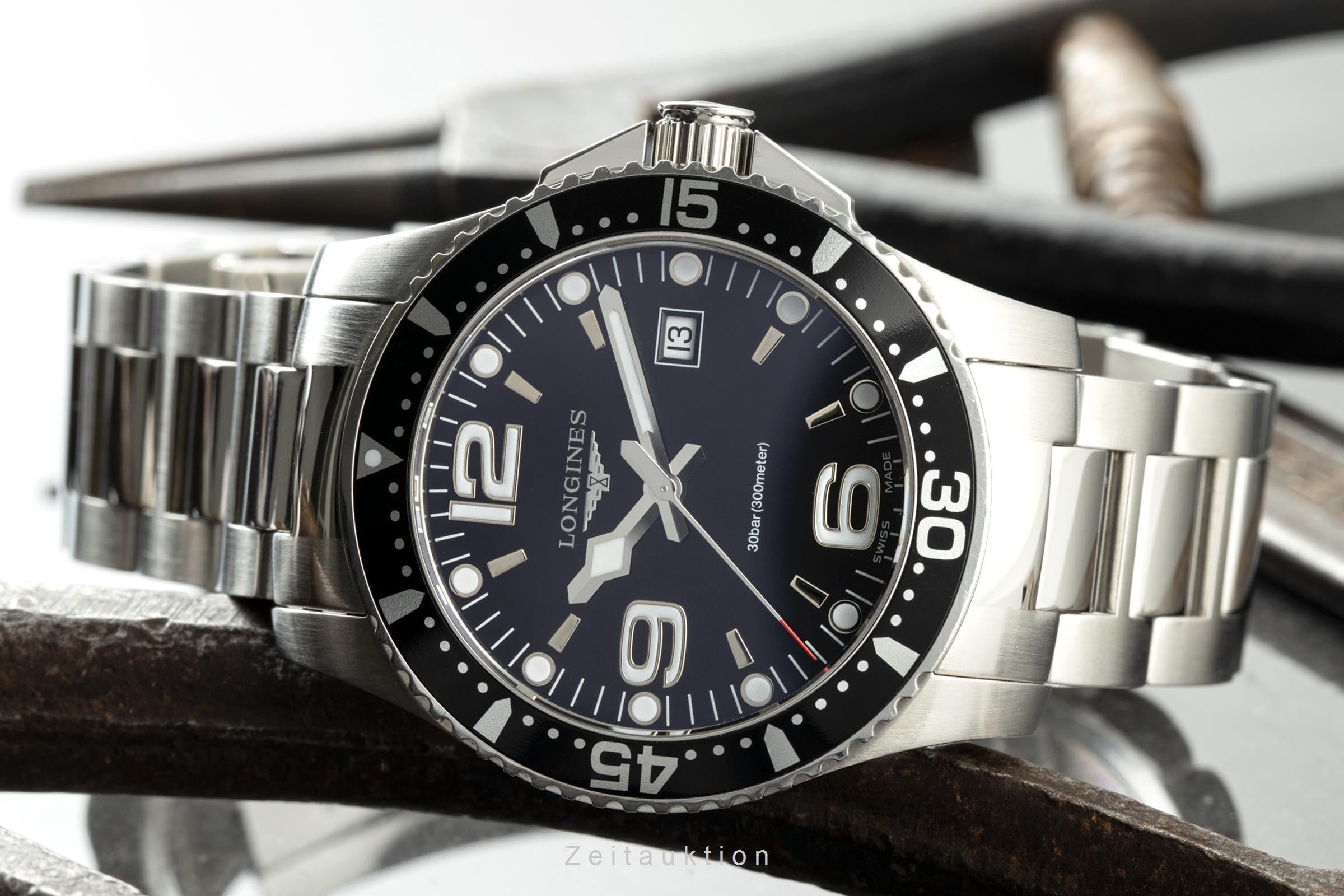 Longines Hydro Conquest steel quartz men's watch L3.730.4 LP: 940EUR  [2200661]