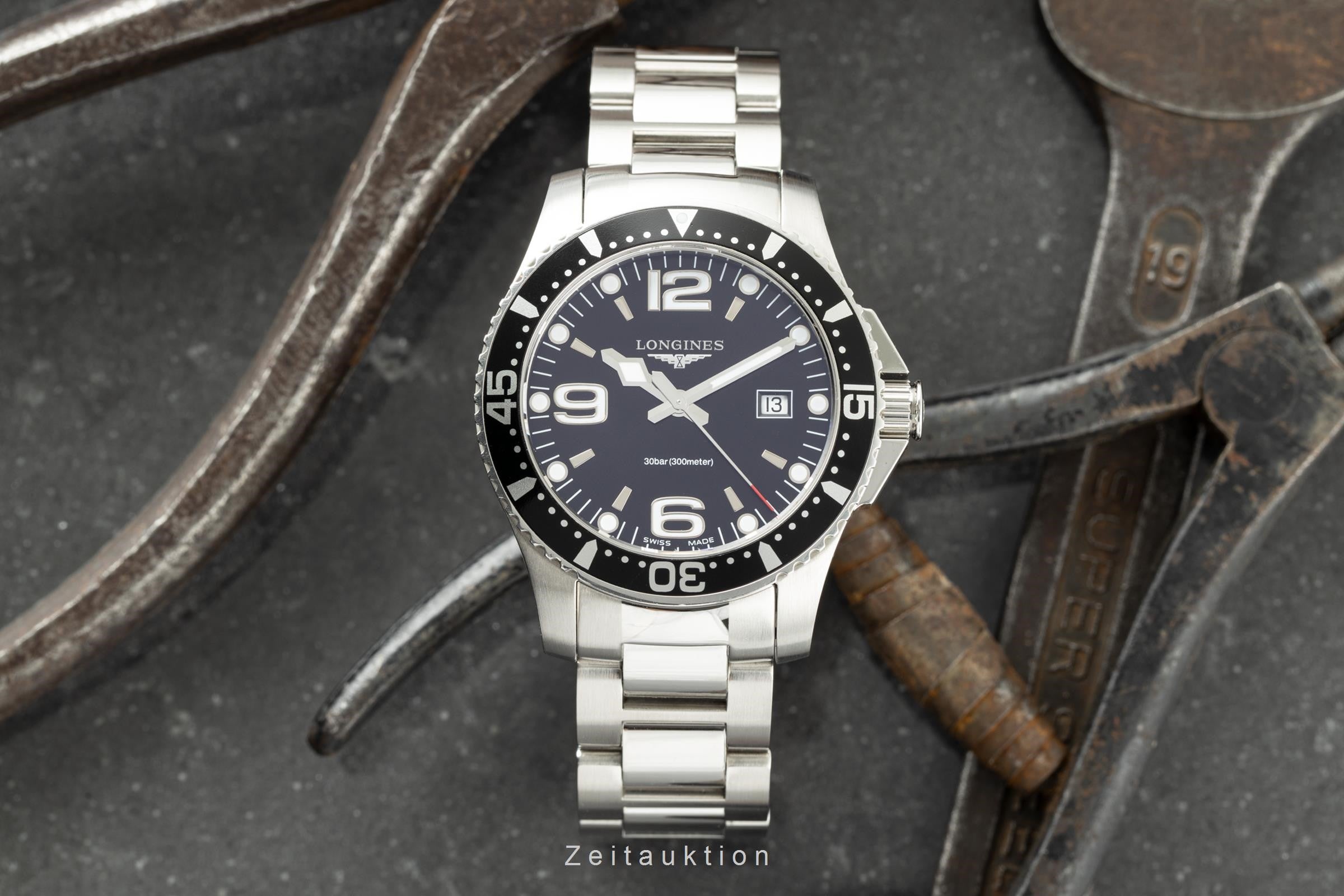 Longines Hydro Conquest steel quartz men's watch L3.730.4 LP: 940EUR  [2200661]