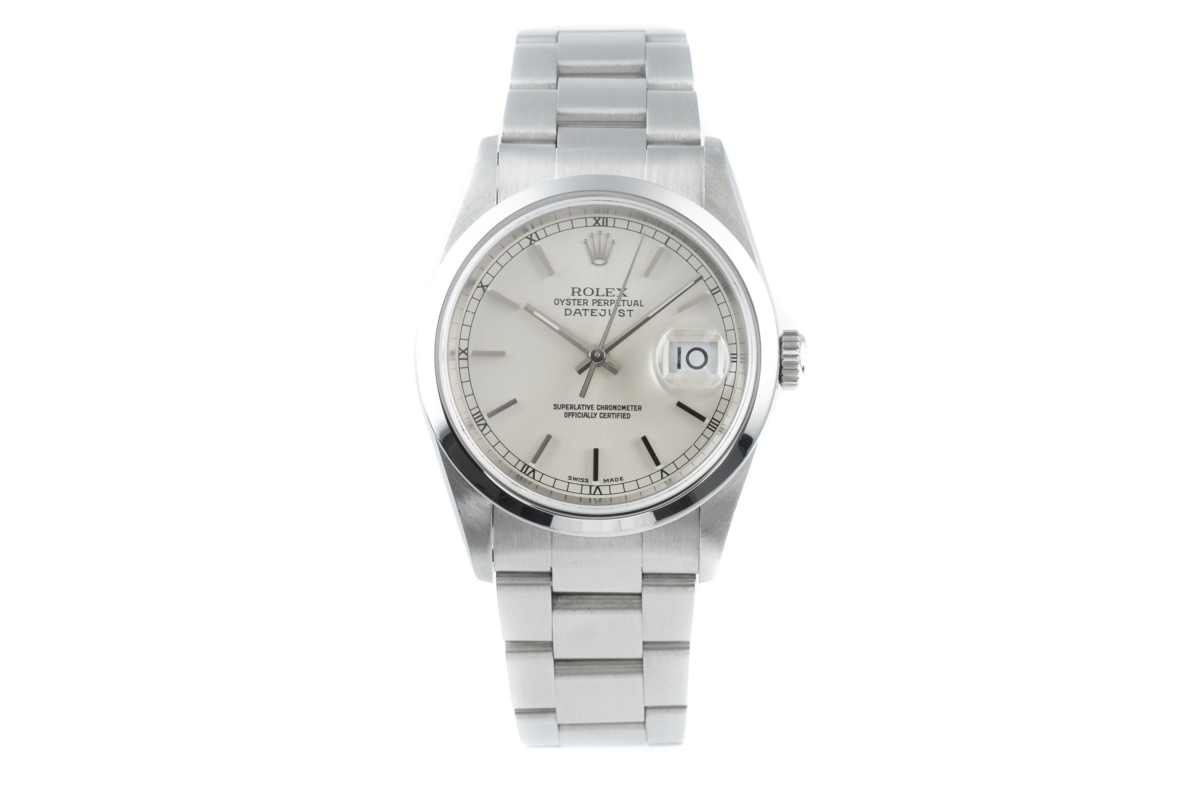 Rolex Datejust 36 Automatik Edelstahl Herrenuhr Oyster Perpetual Ref. 16200  [2200724]