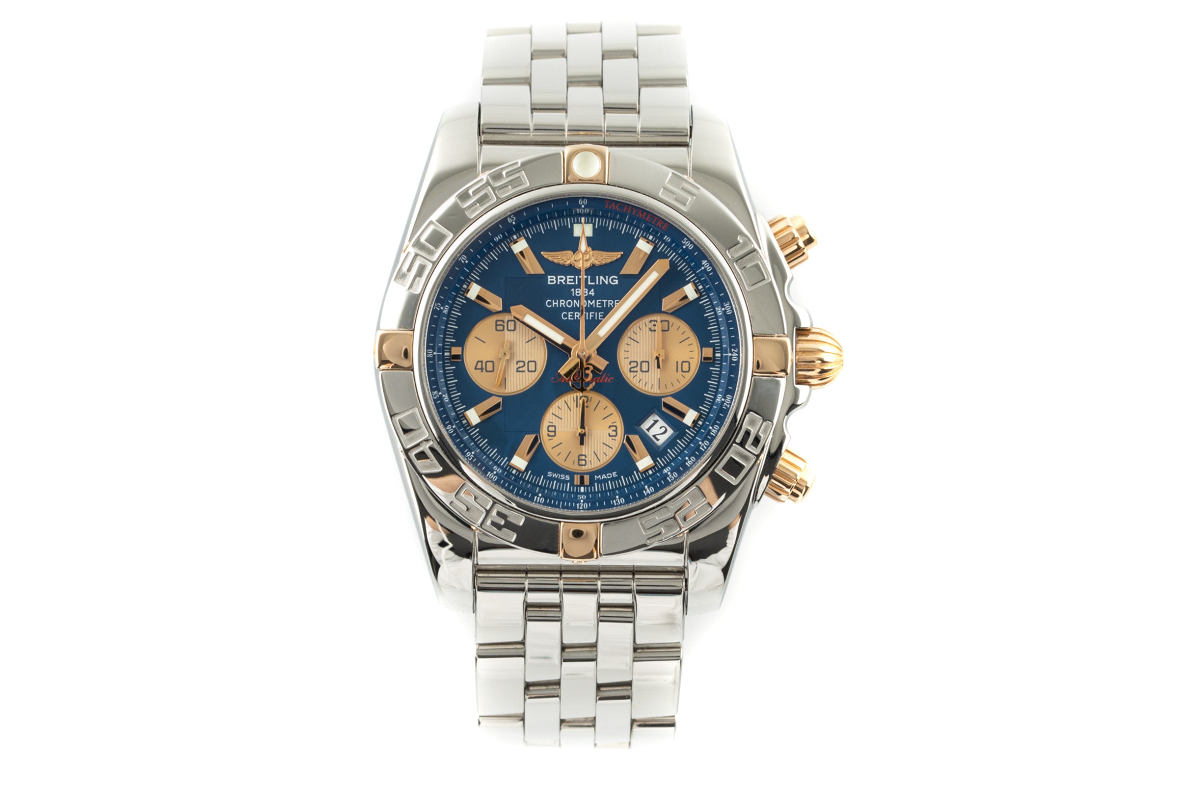 Breitling Chronomat 44 chronograph steel / gold automatic men's watch IB0110 LP: 8150EUR  [2200736]