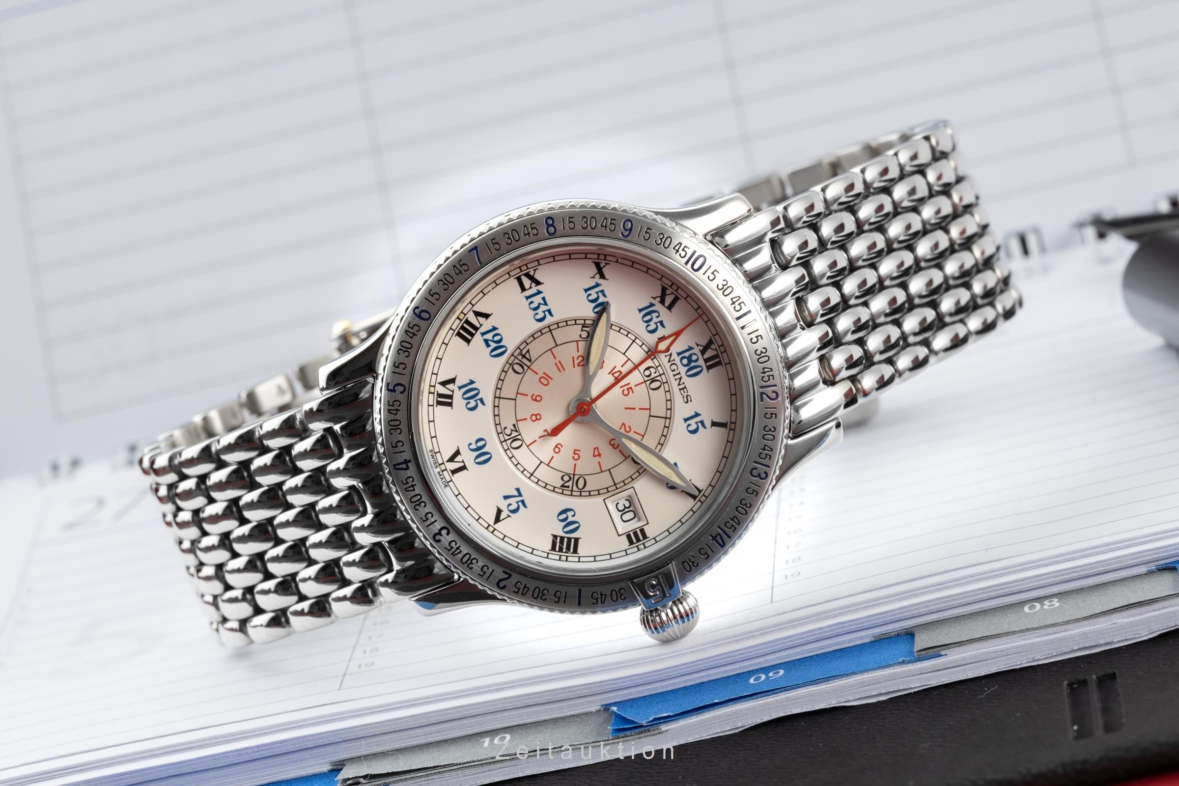 Longines Lindbergh Stundenwinkel steel automatic Kal. L619.2 Ref