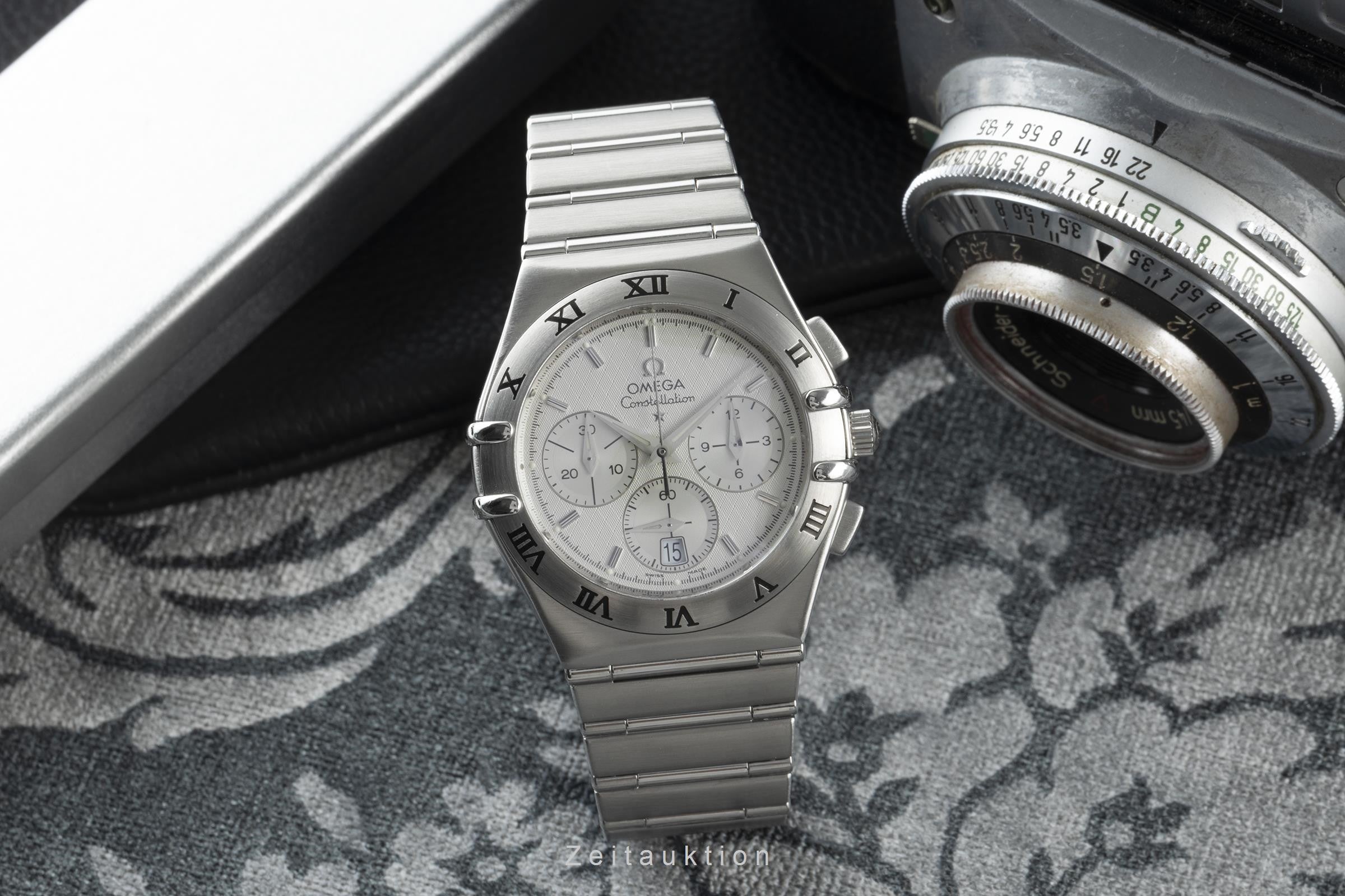 Omega Constellation chronograph steel quartz men's watch 1542.30.00, 386.1201 LP: 2470EUR  [2200798]