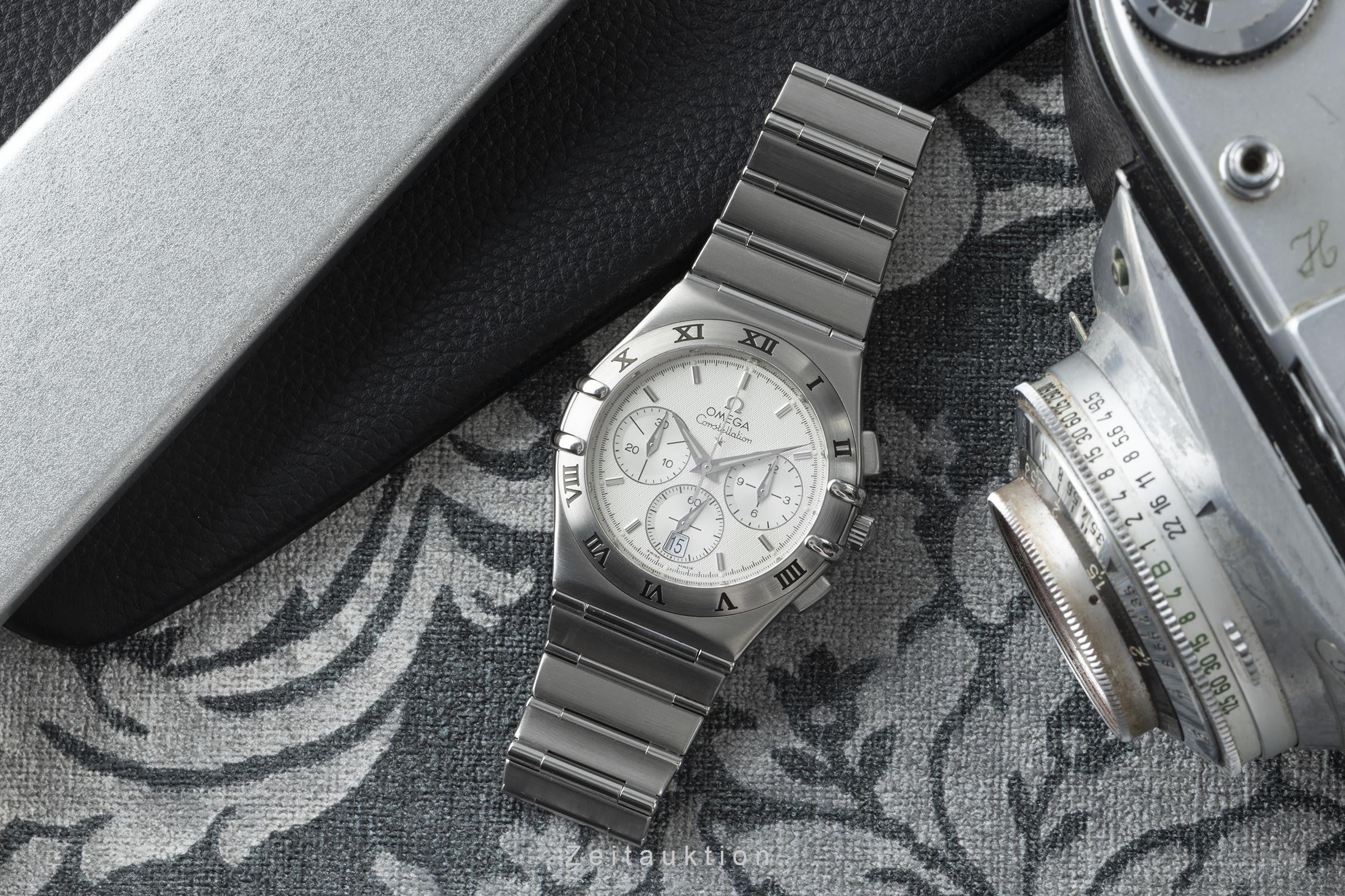 Omega Constellation chronograph steel quartz men's watch 1542.30.00, 386.1201 LP: 2470EUR  [2200798]