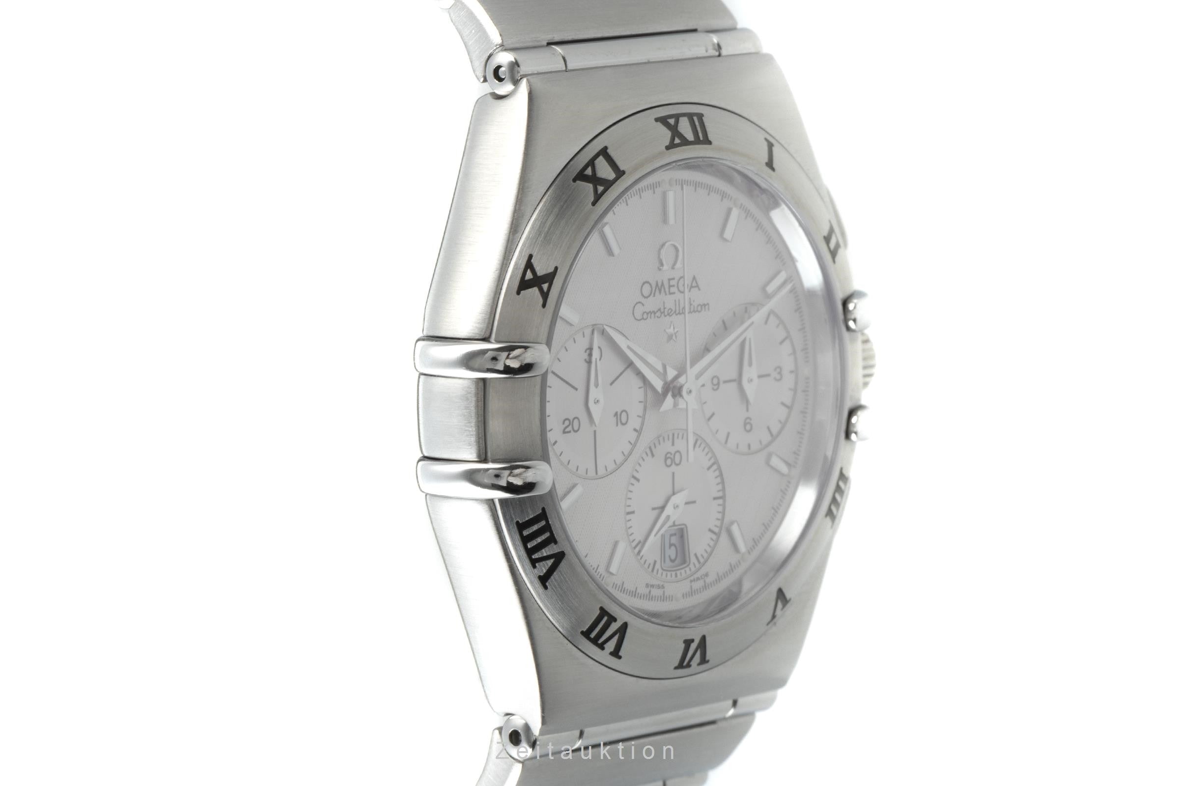 Omega Constellation chronograph steel quartz men's watch 1542.30.00, 386.1201 LP: 2470EUR  [2200798]