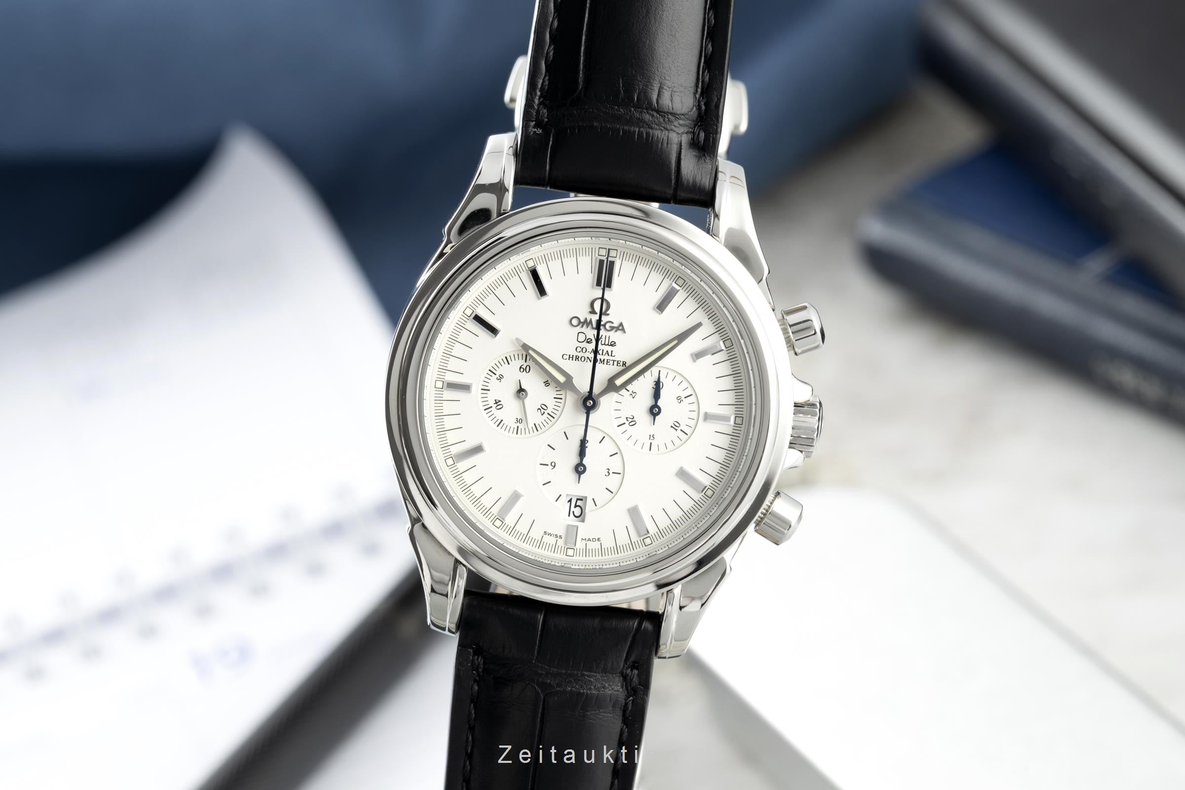 Omega De Ville chronograph steel automatic men's watch 4841.31.32 LP: 5000EUR  [2200865]