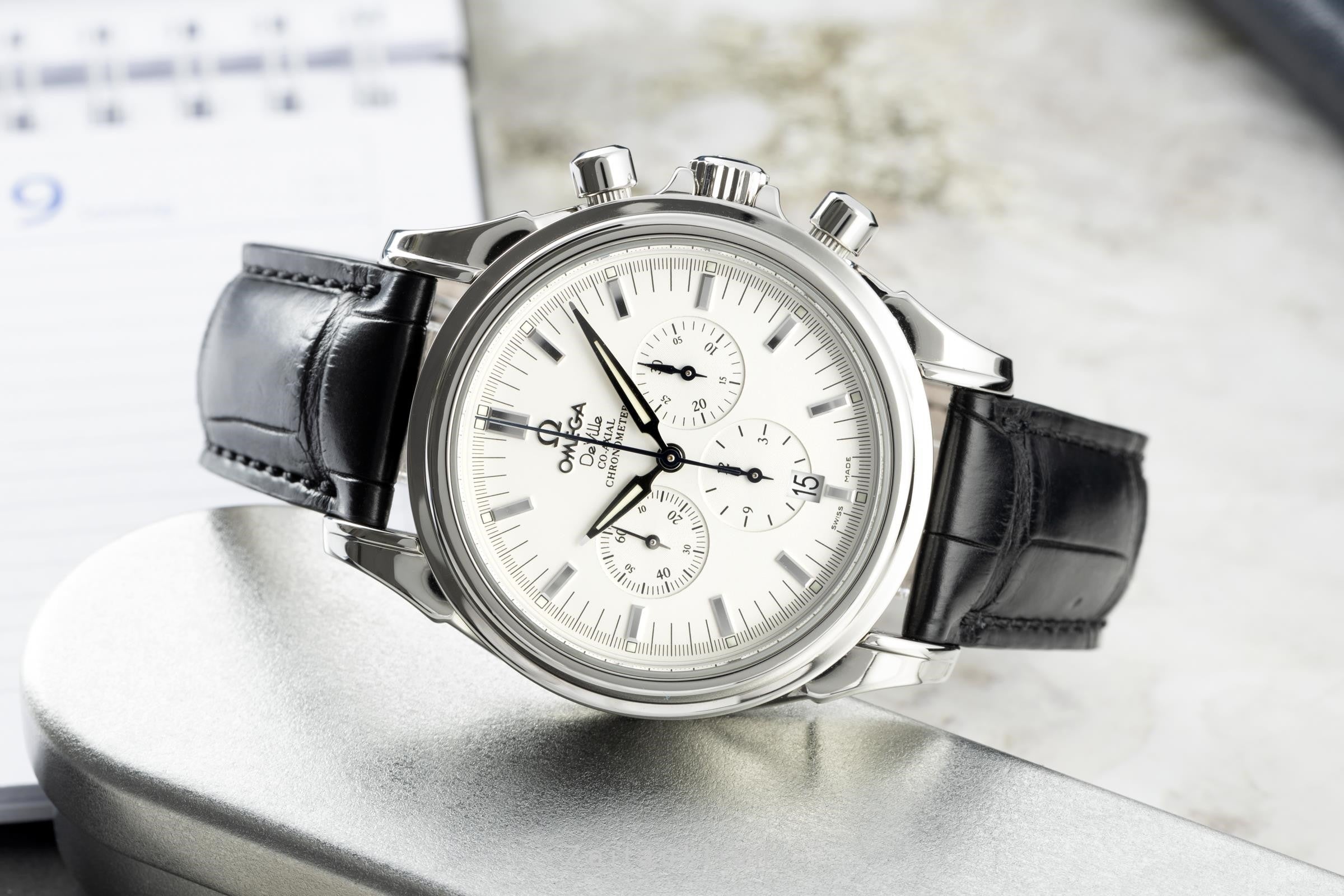 Omega De Ville chronograph steel automatic men's watch 4841.31.32 LP: 5000EUR  [2200865]