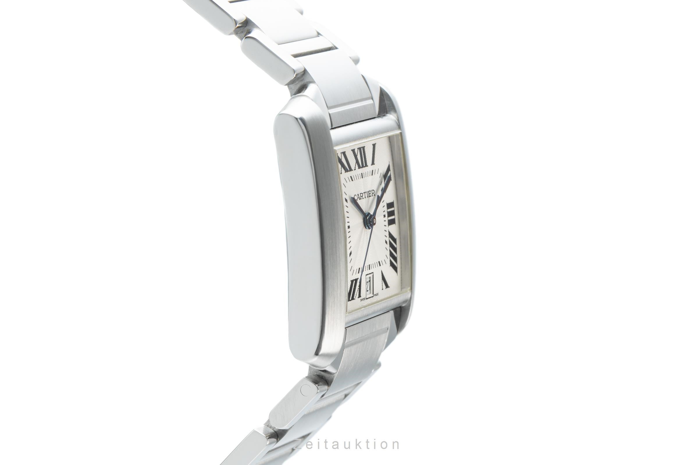 Cartier Tank Francaise Automatik Edelstahl Herrenuhr Ref. 2302 B&P VP: 4000 € [2200874]